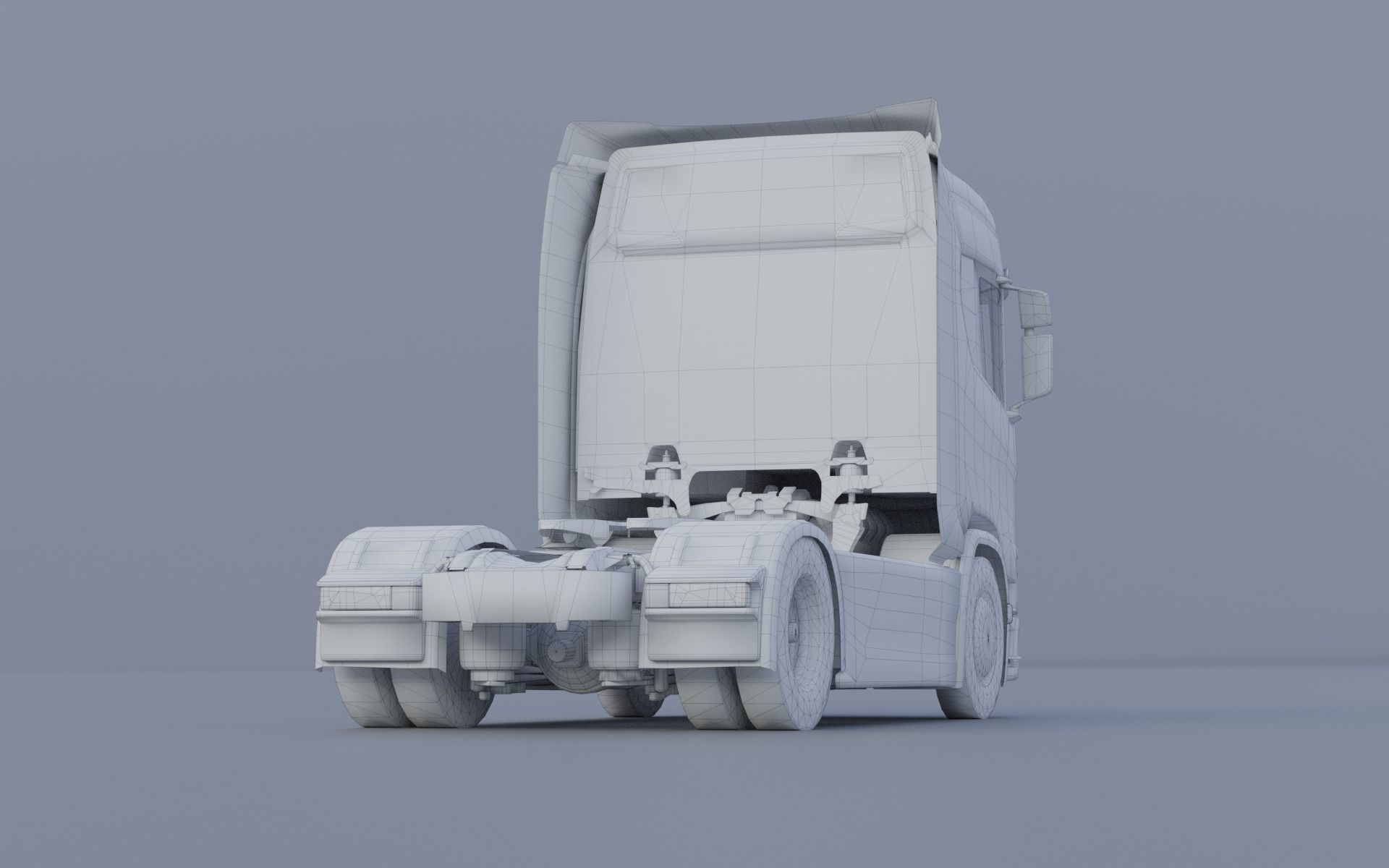 Generic truck Low-poly 3D model_8