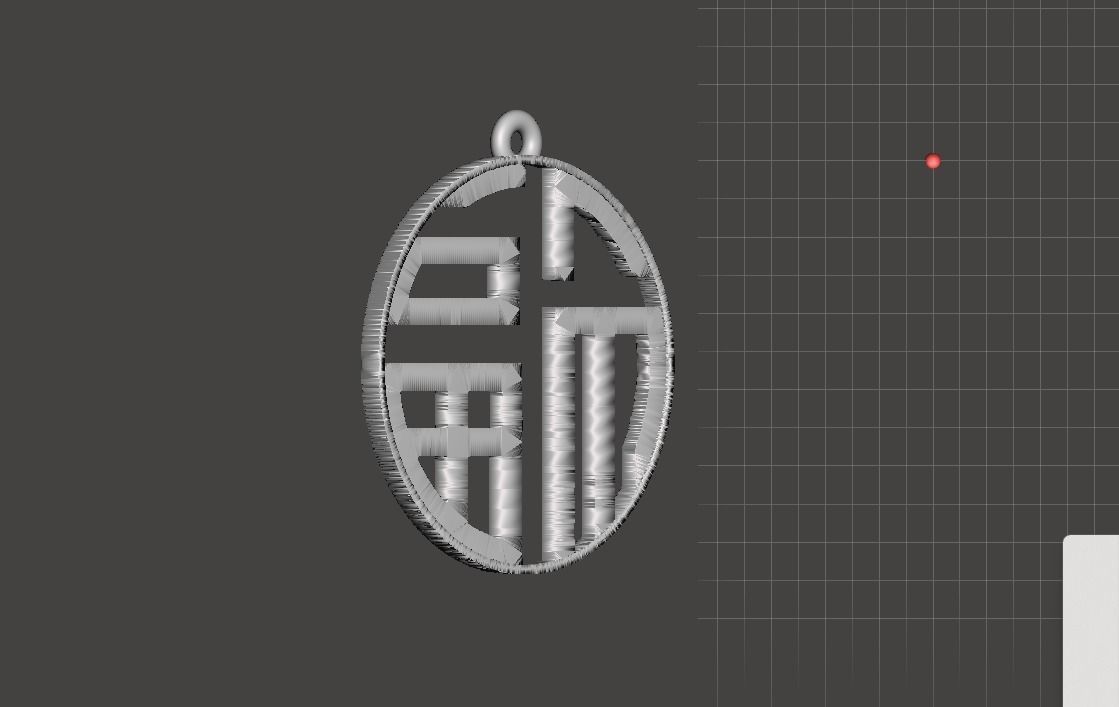 Chineese Symbol - Luck 3D print model_3