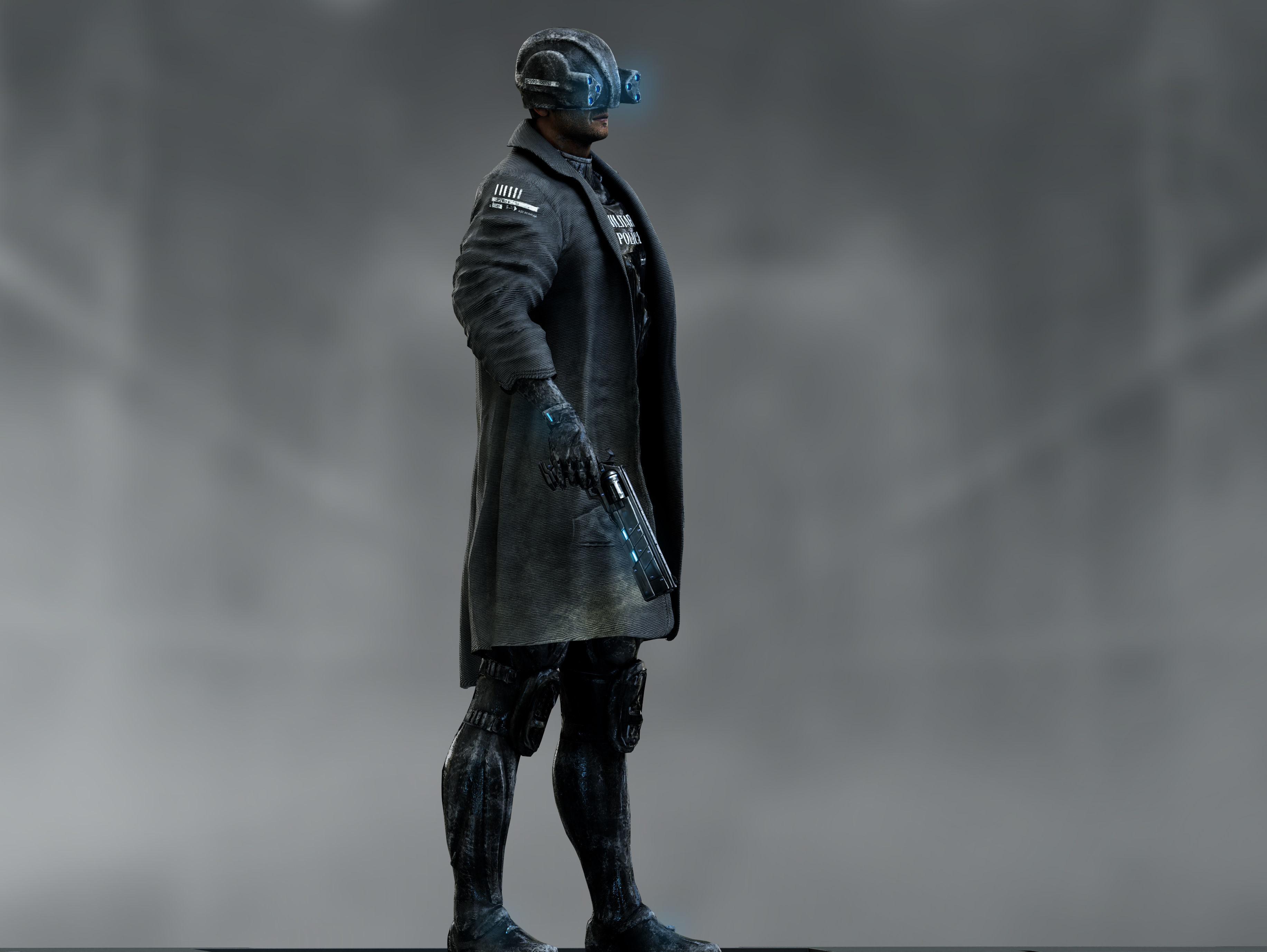 Sci Fi Military Police  Low-poly 3D model_7