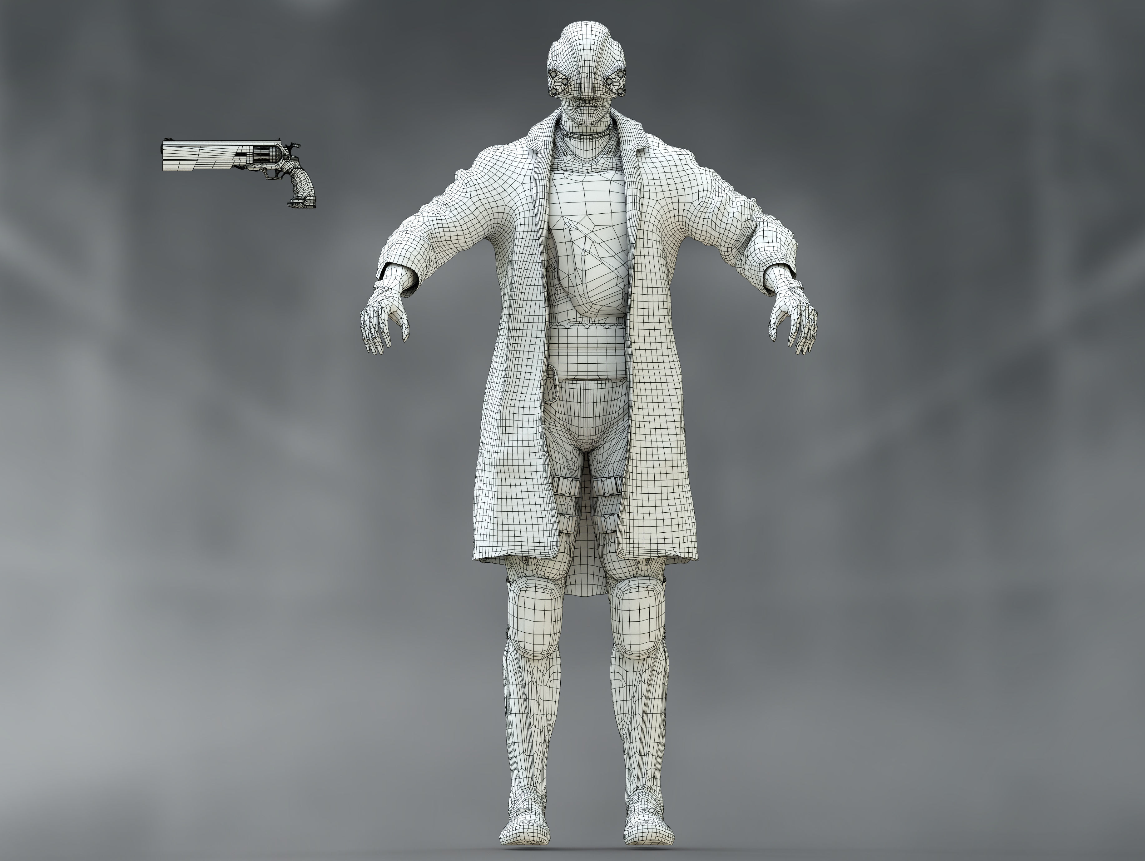 Sci Fi Military Police  Low-poly 3D model_11