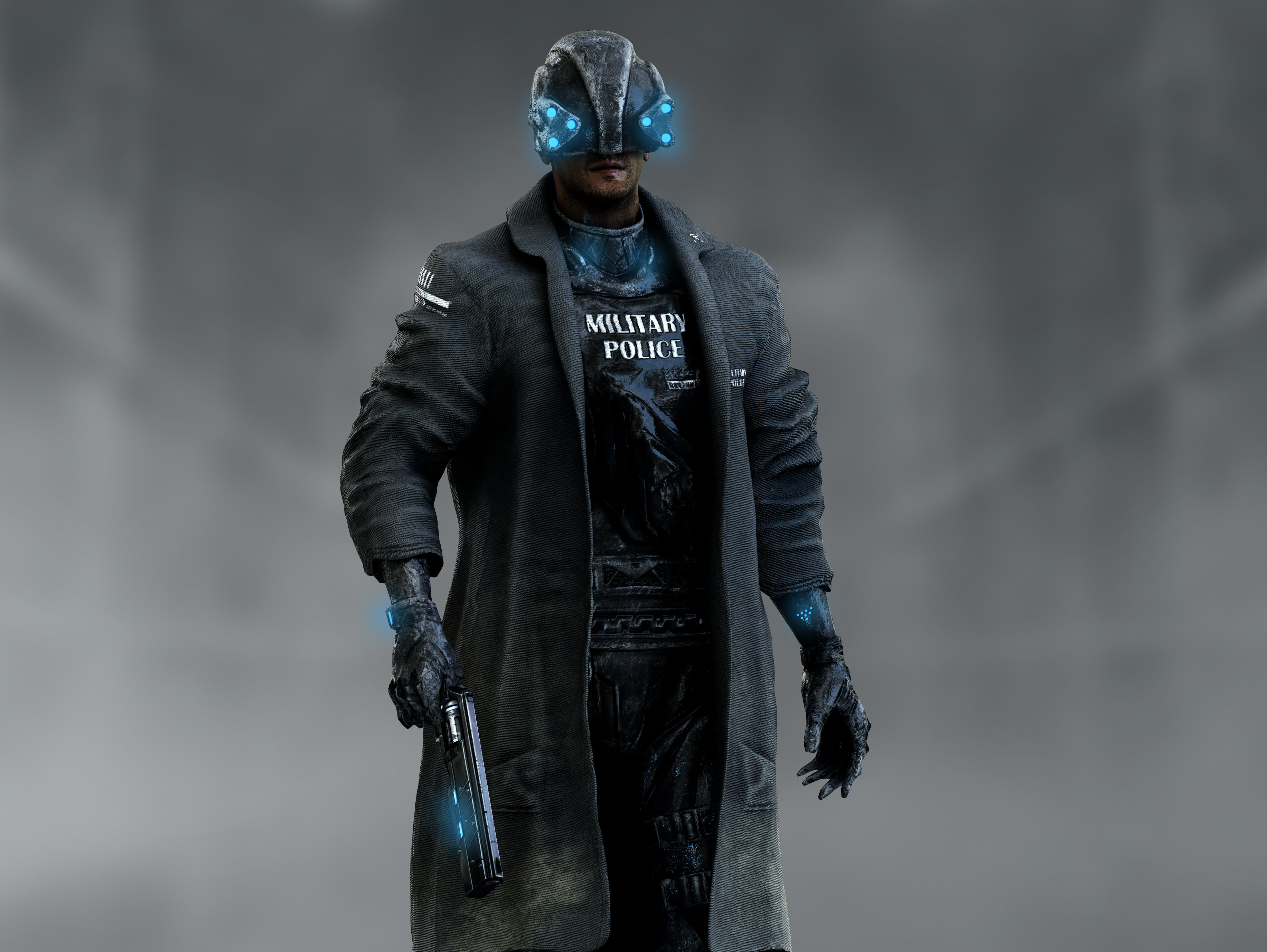 Sci Fi Military Police  Low-poly 3D model_5