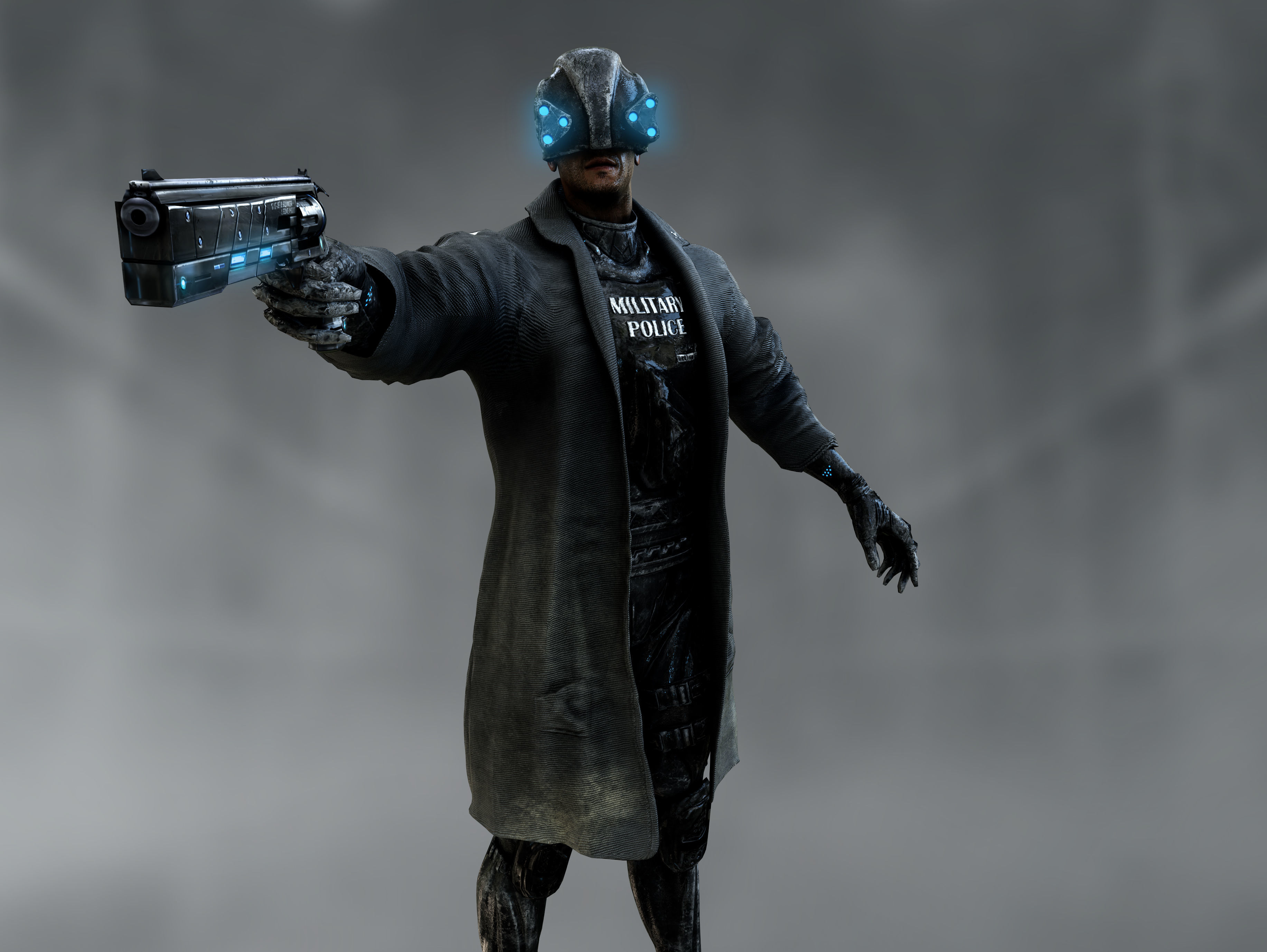 Sci Fi Military Police  Low-poly 3D model_10