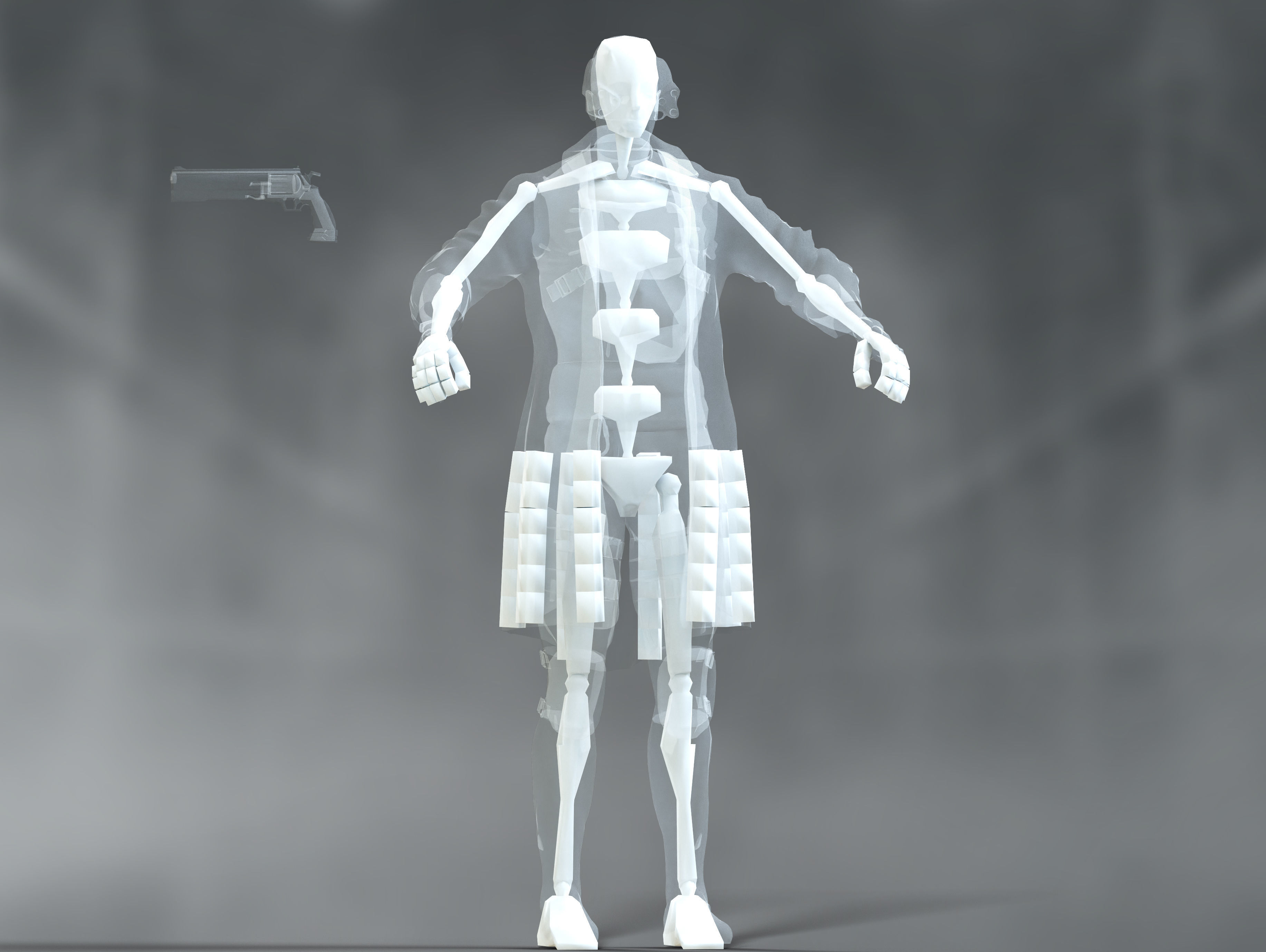 Sci Fi Military Police  Low-poly 3D model_13