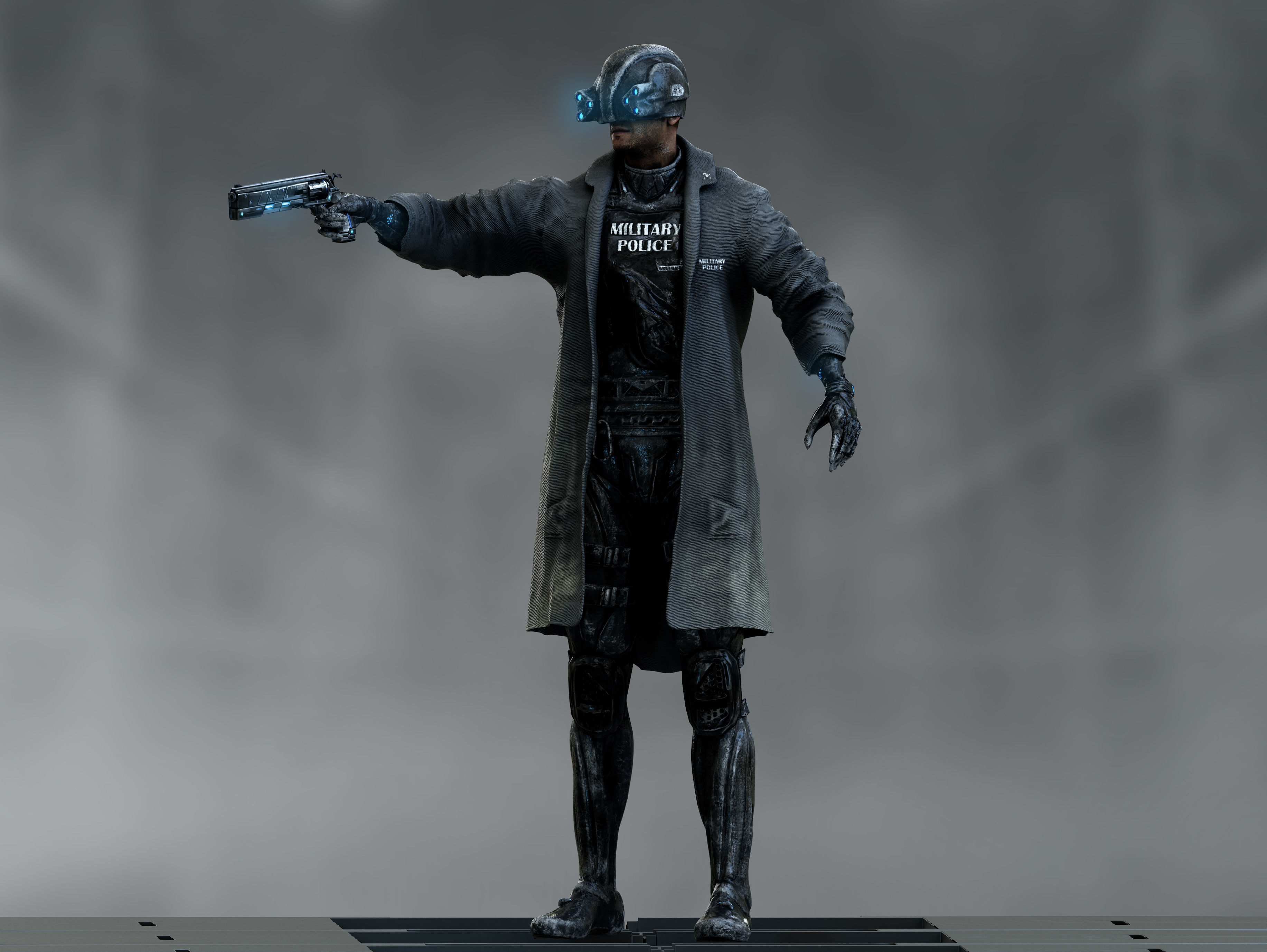 Sci Fi Military Police  Low-poly 3D model_6