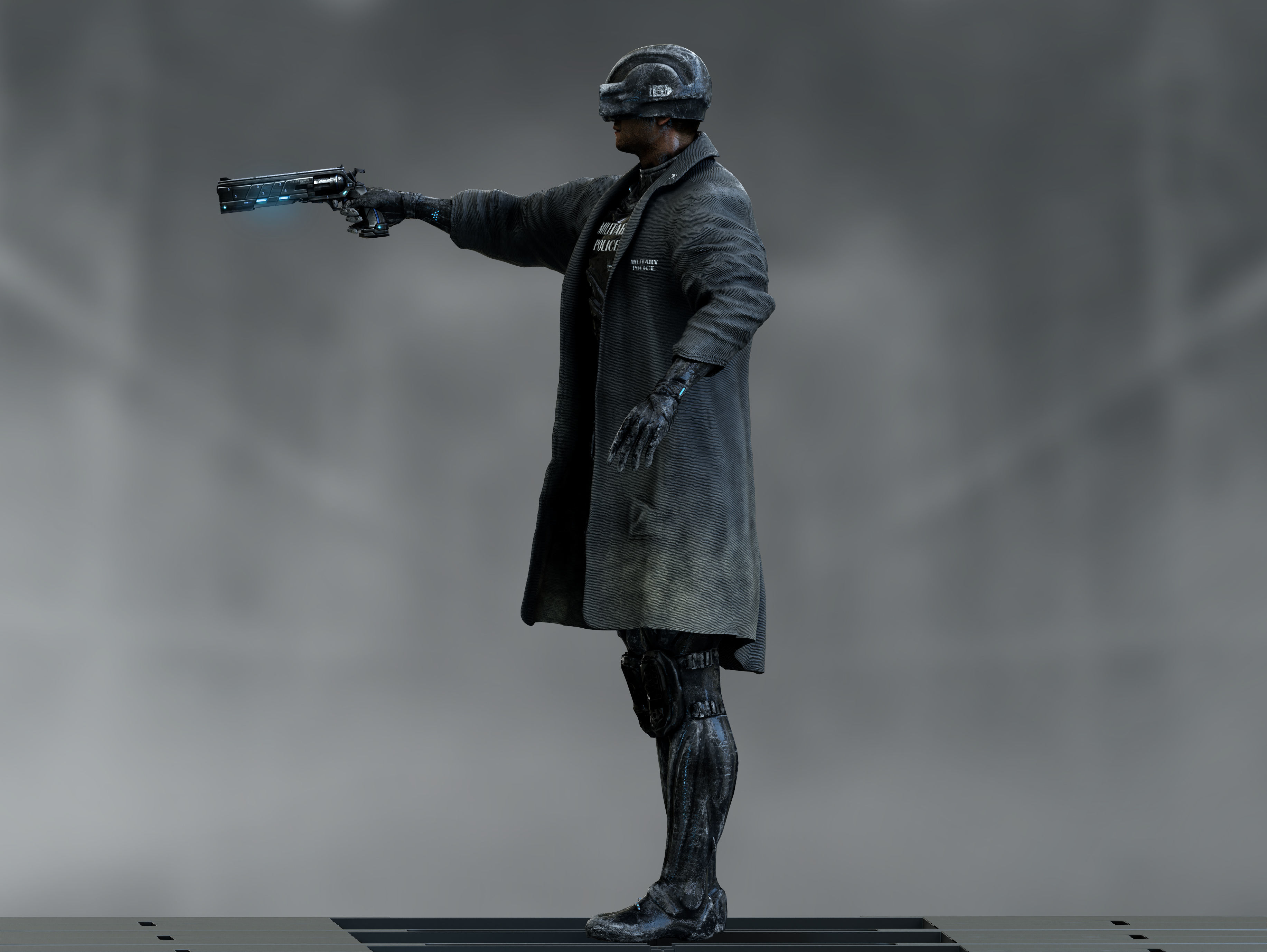 Sci Fi Military Police  Low-poly 3D model_9