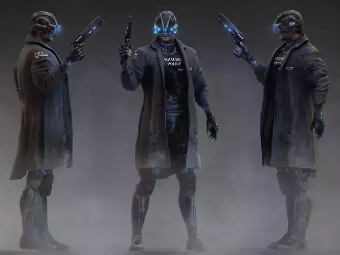 Sci Fi Military Police  Low-poly 3D model