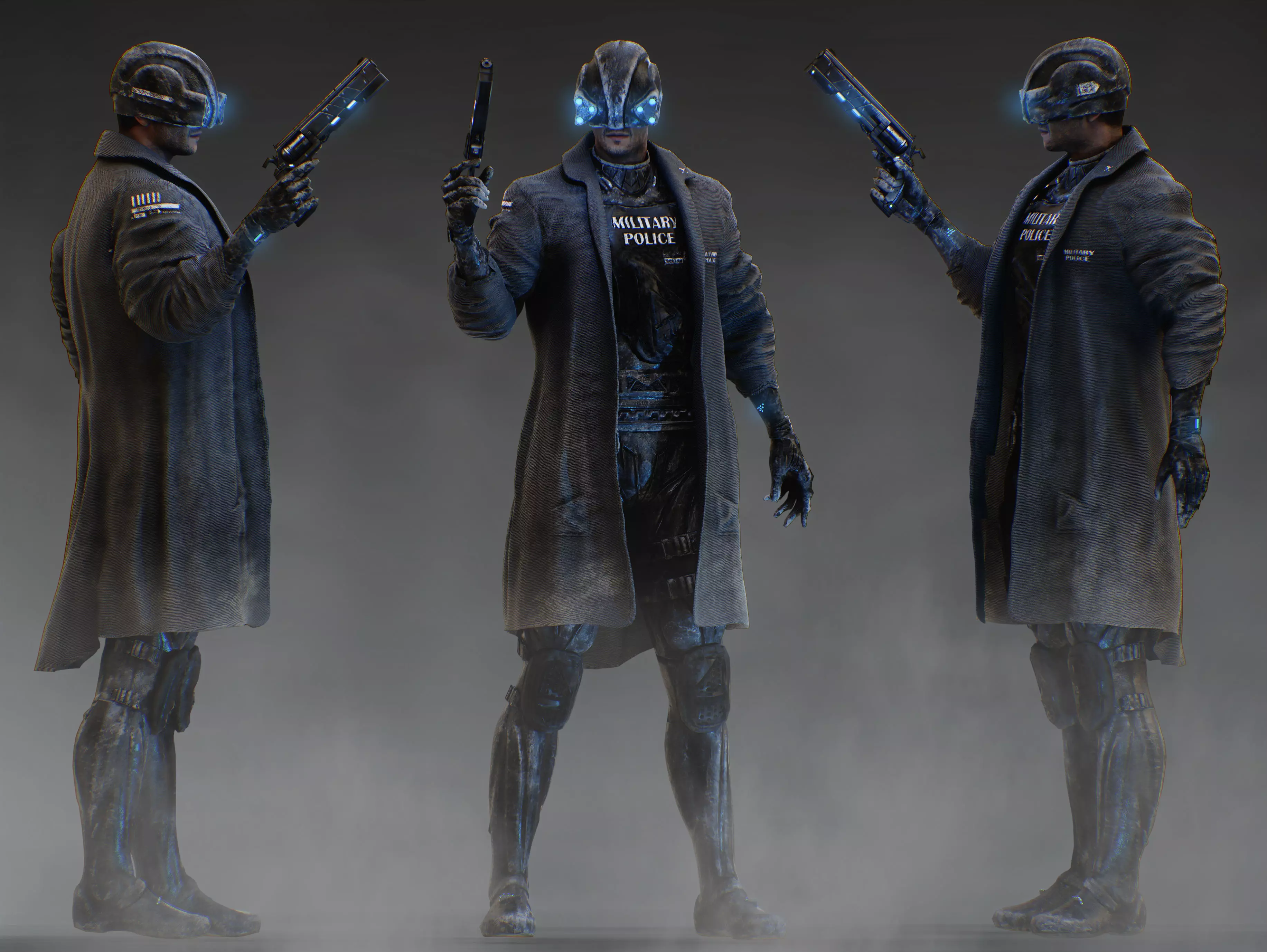 Sci Fi Military Police  Low-poly 3D model_0