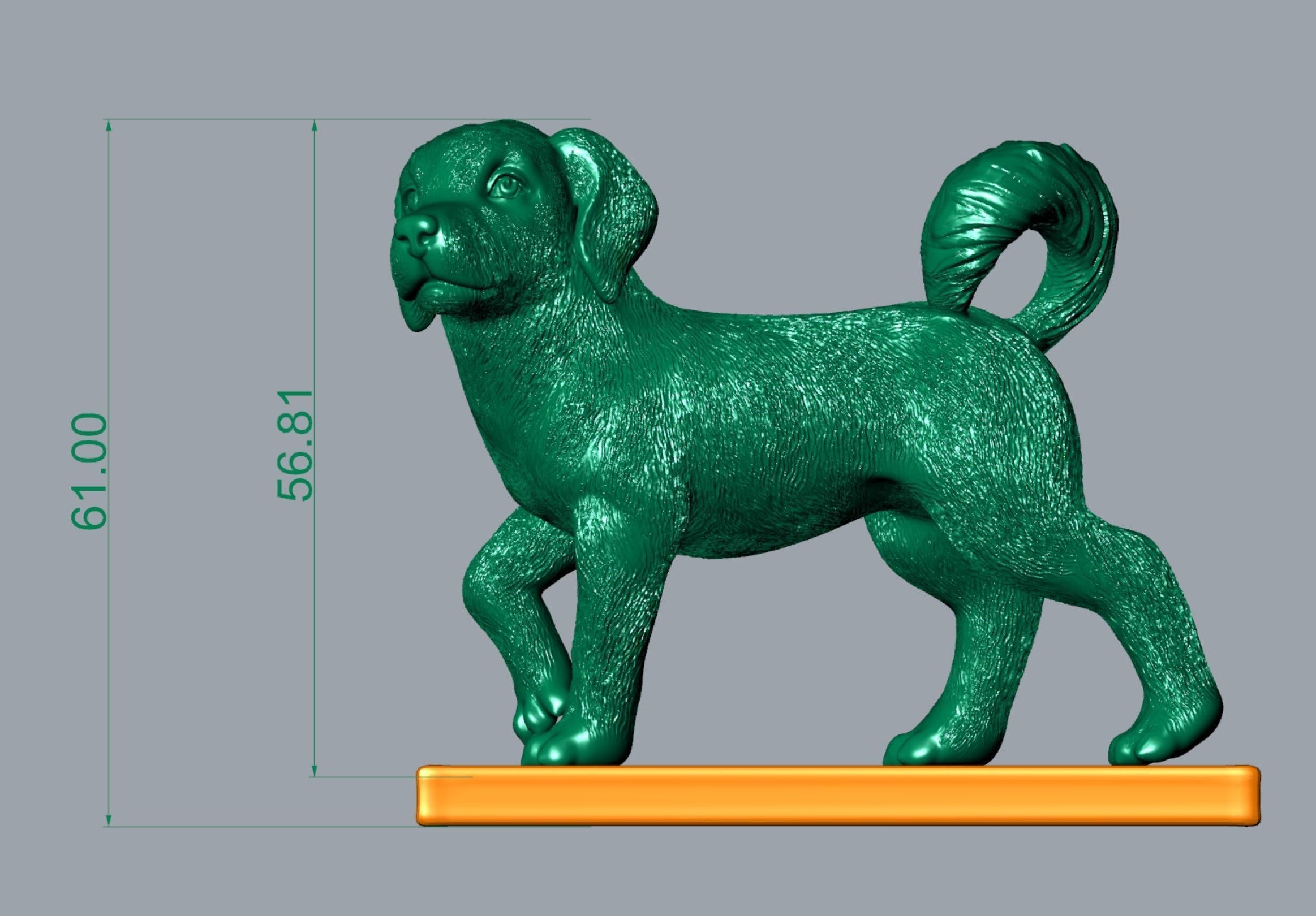 Dog Statue 3D print model_6