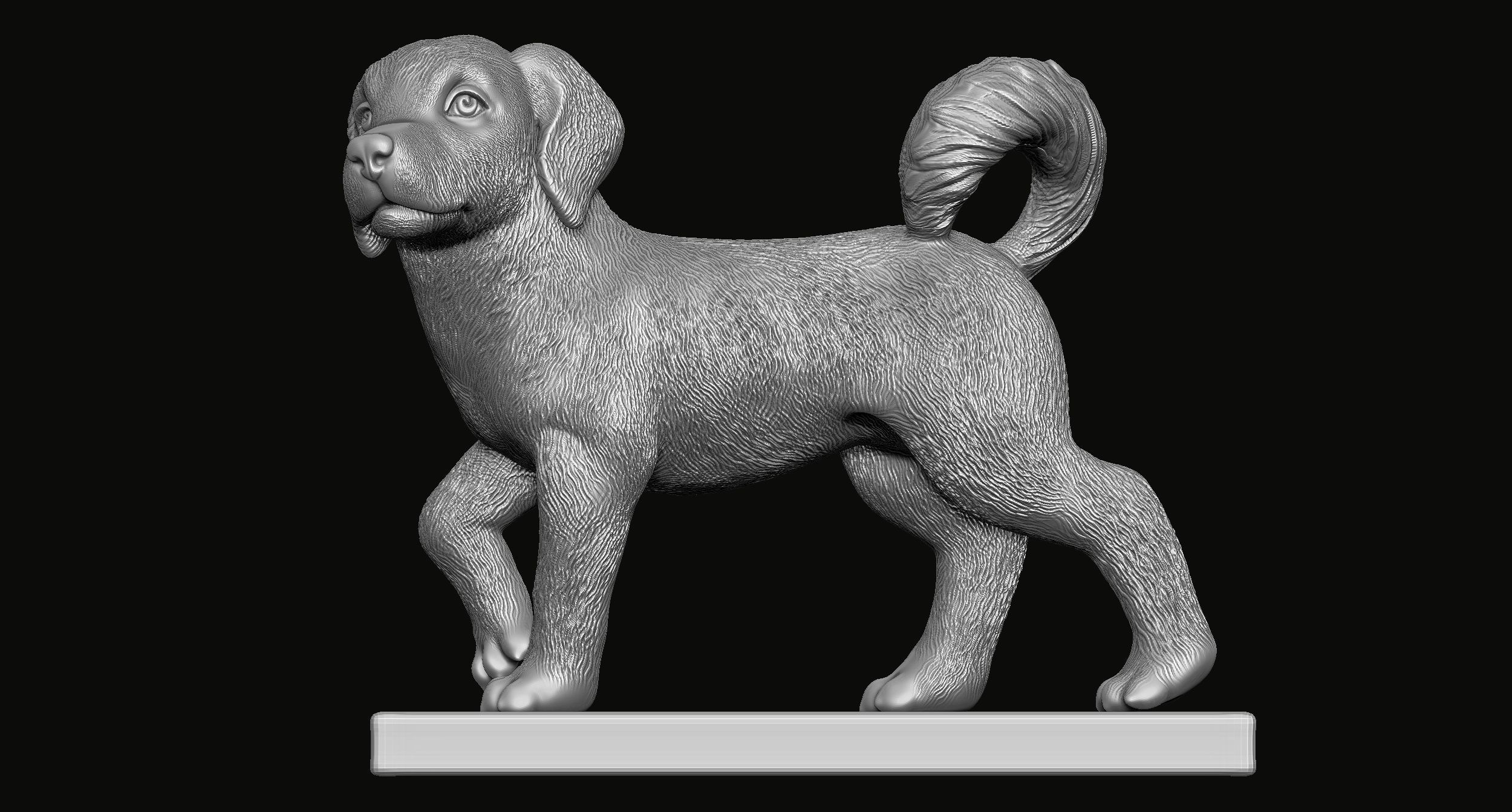 Dog Statue 3D print model_1