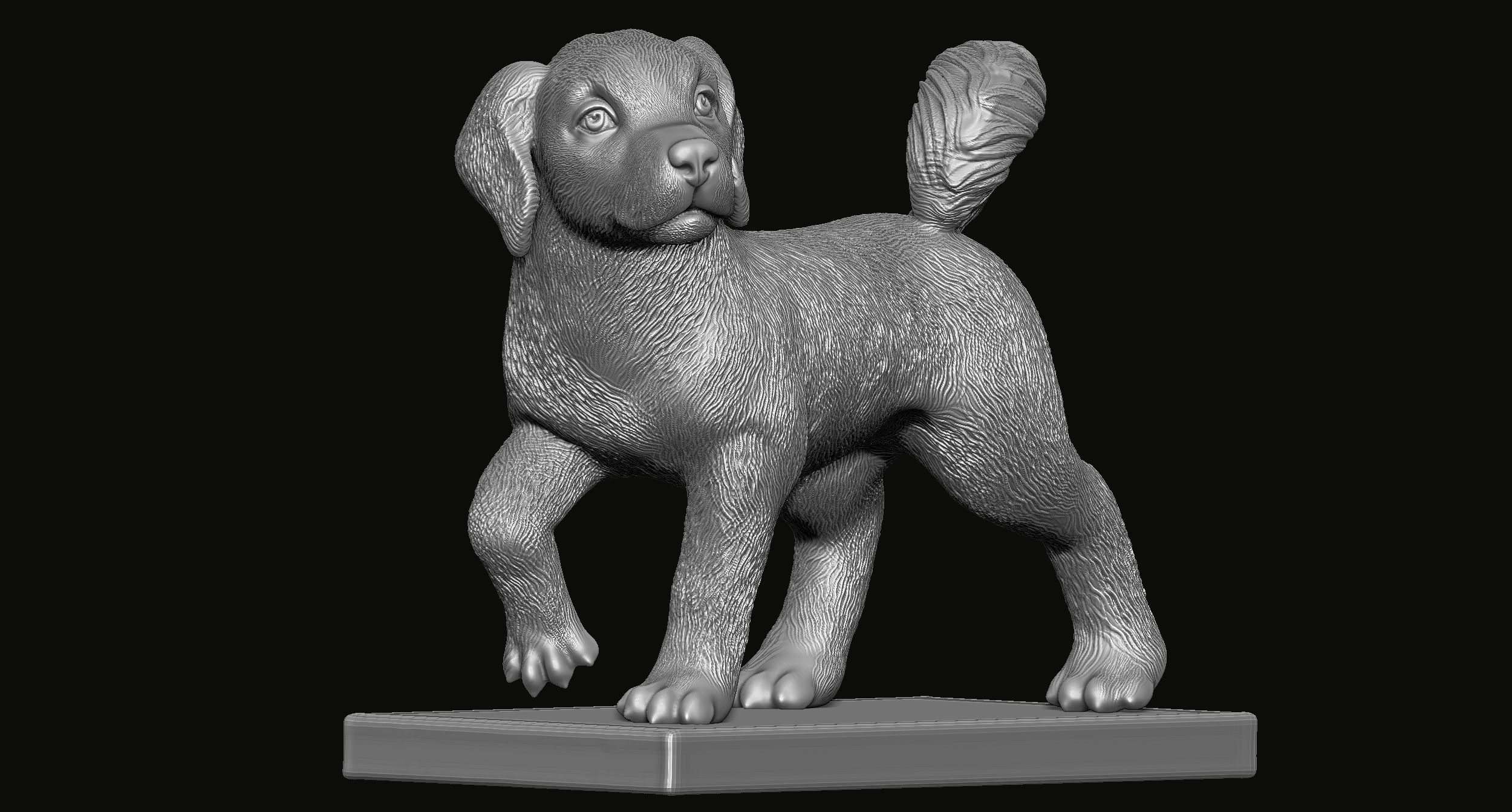 Dog Statue 3D print model_4