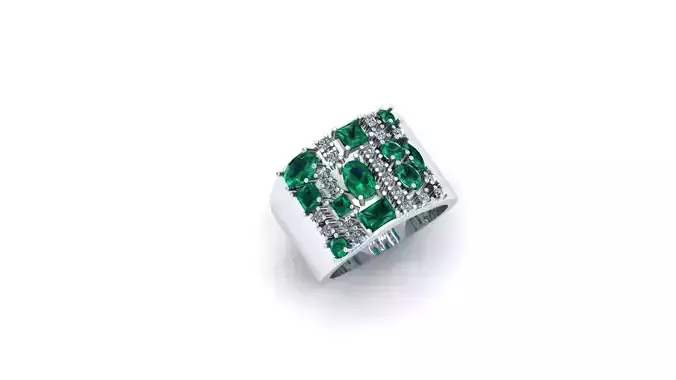 Anel com esmeralda