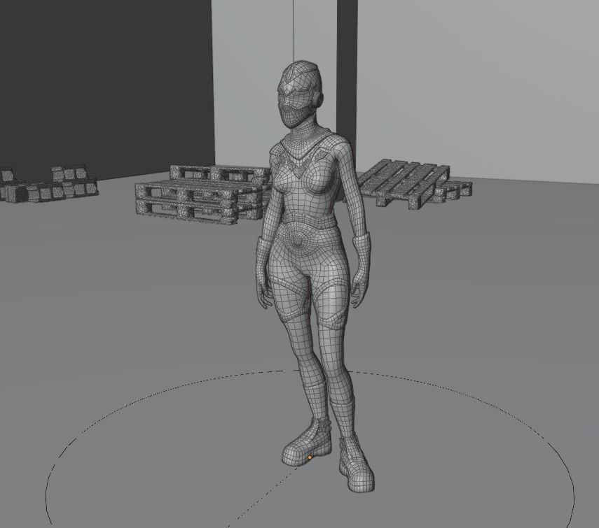 Sci-fi Thief - The Future Thief - FemaleVer Low-poly 3D model_22