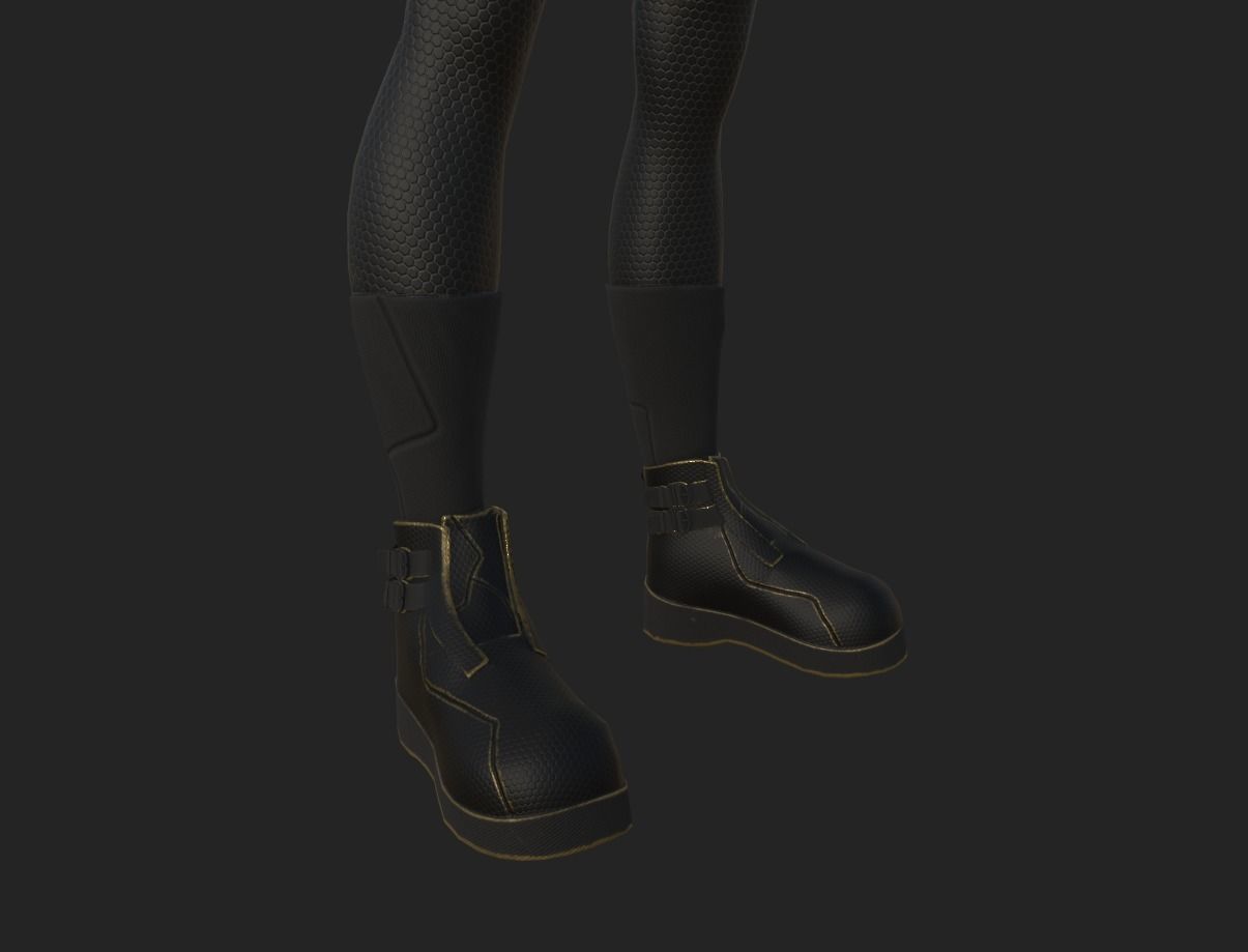 Sci-fi Thief - The Future Thief - FemaleVer Low-poly 3D model_40