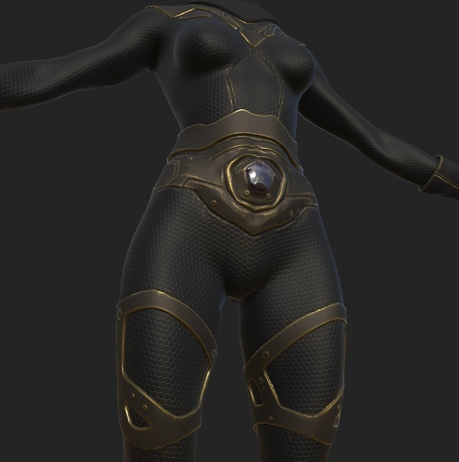 Sci-fi Thief - The Future Thief - FemaleVer Low-poly 3D model_38