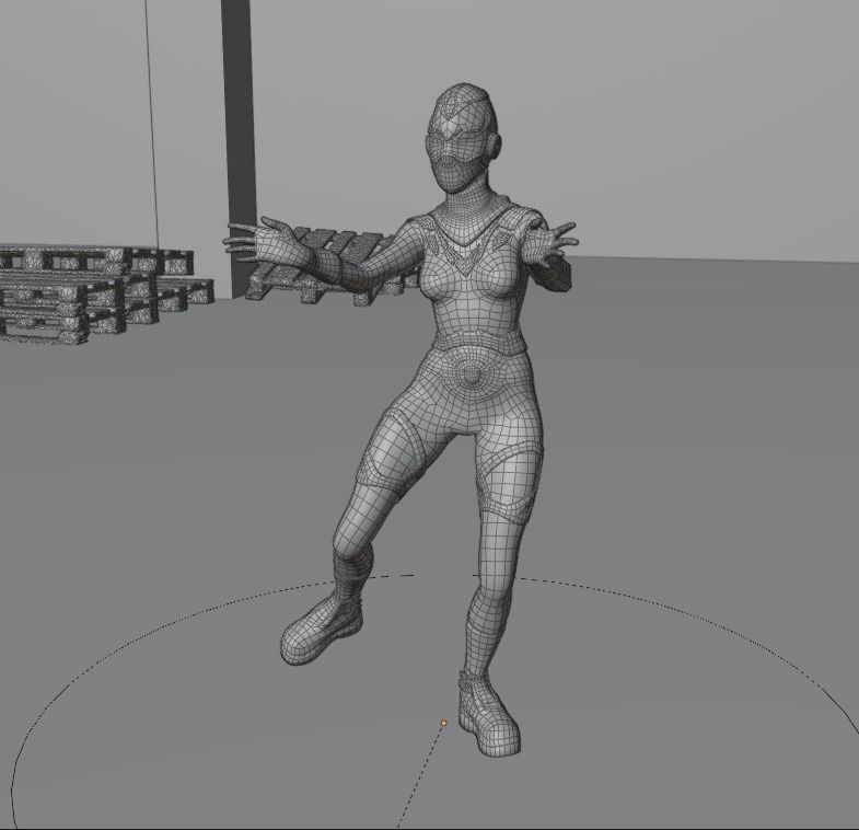 Sci-fi Thief - The Future Thief - FemaleVer Low-poly 3D model_21