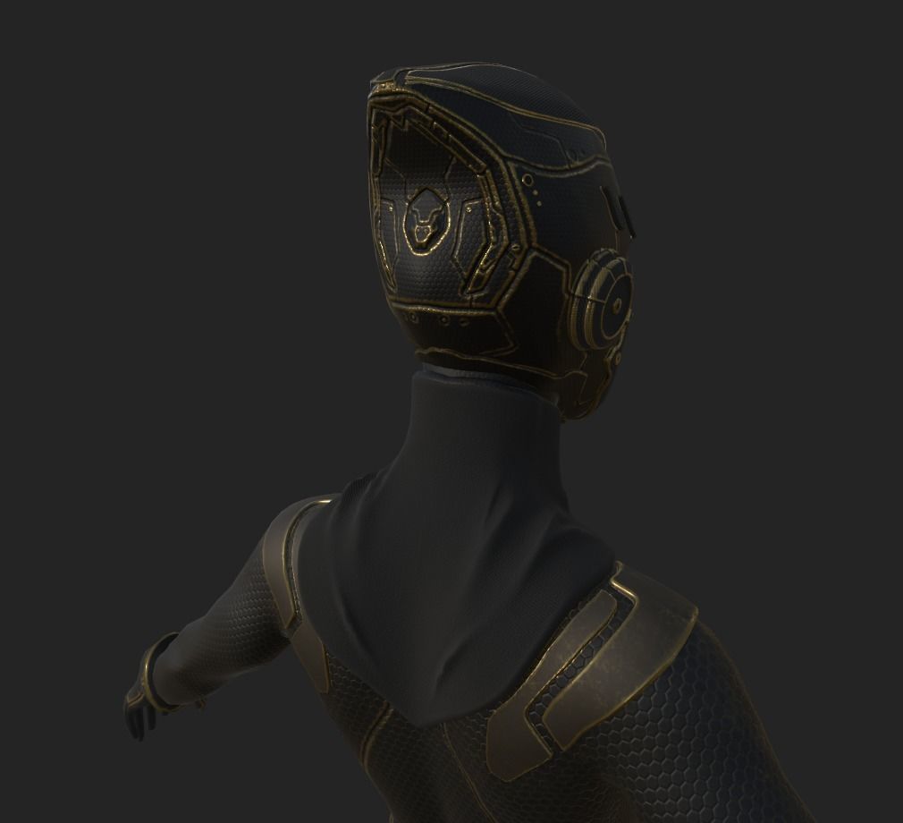 Sci-fi Thief - The Future Thief - FemaleVer Low-poly 3D model_34