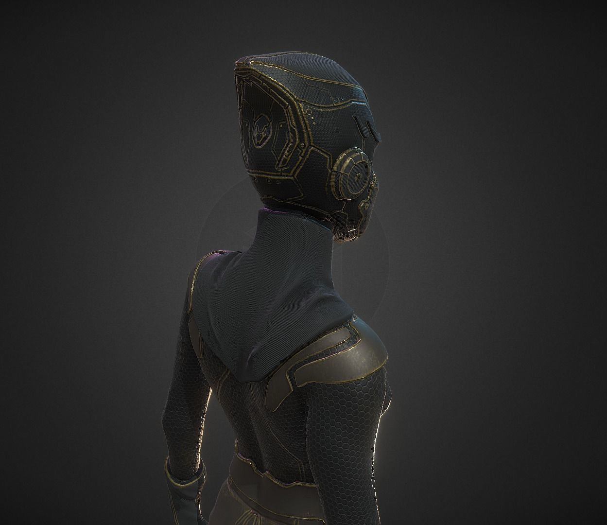 Sci-fi Thief - The Future Thief - FemaleVer Low-poly 3D model_5