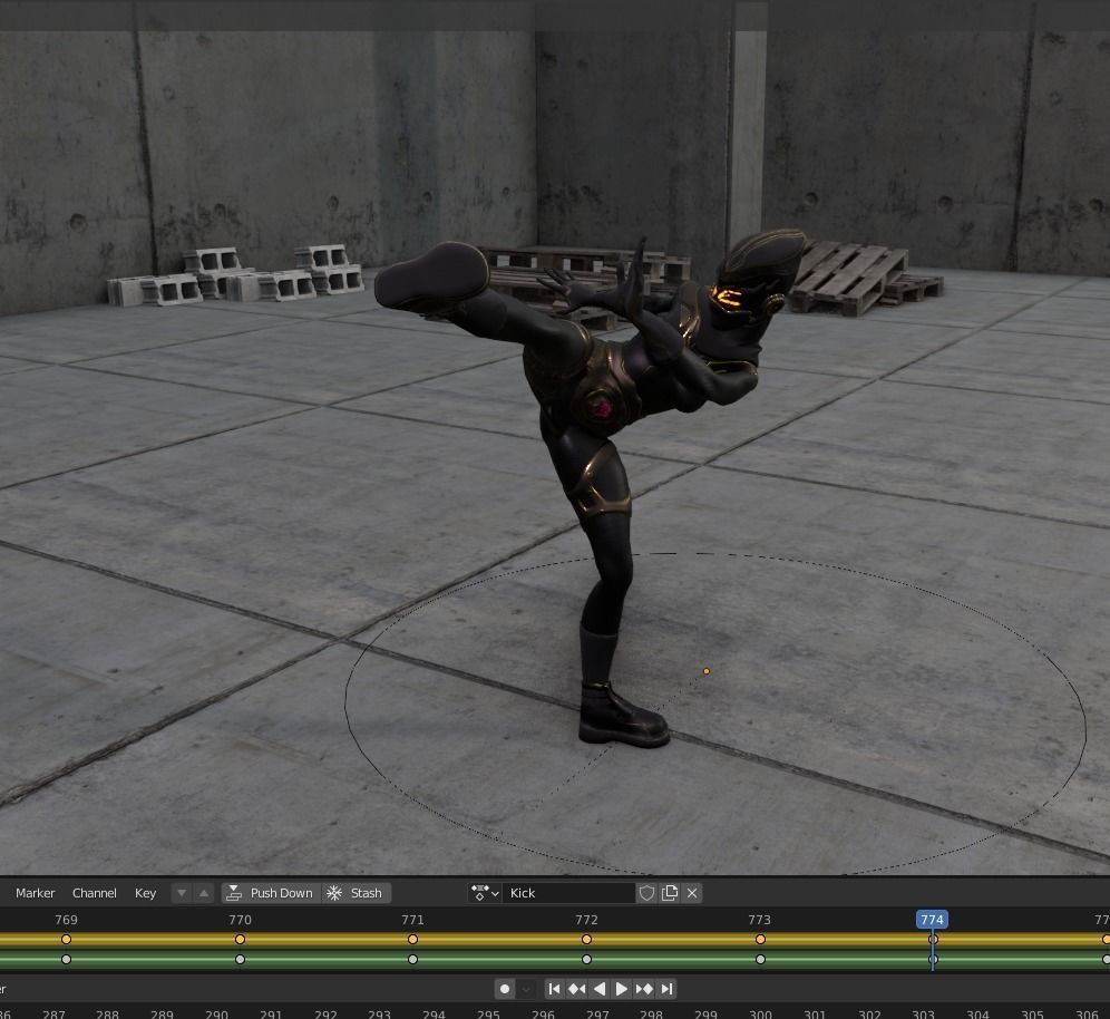 Sci-fi Thief - The Future Thief - FemaleVer Low-poly 3D model_26