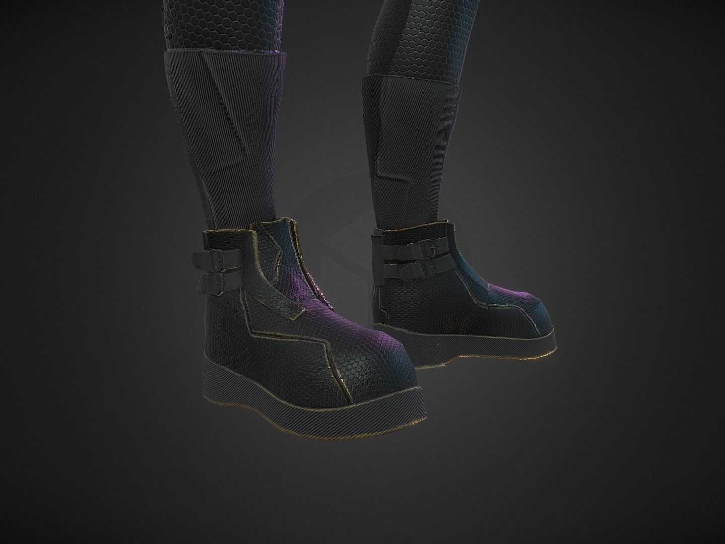 Sci-fi Thief - The Future Thief - FemaleVer Low-poly 3D model_29