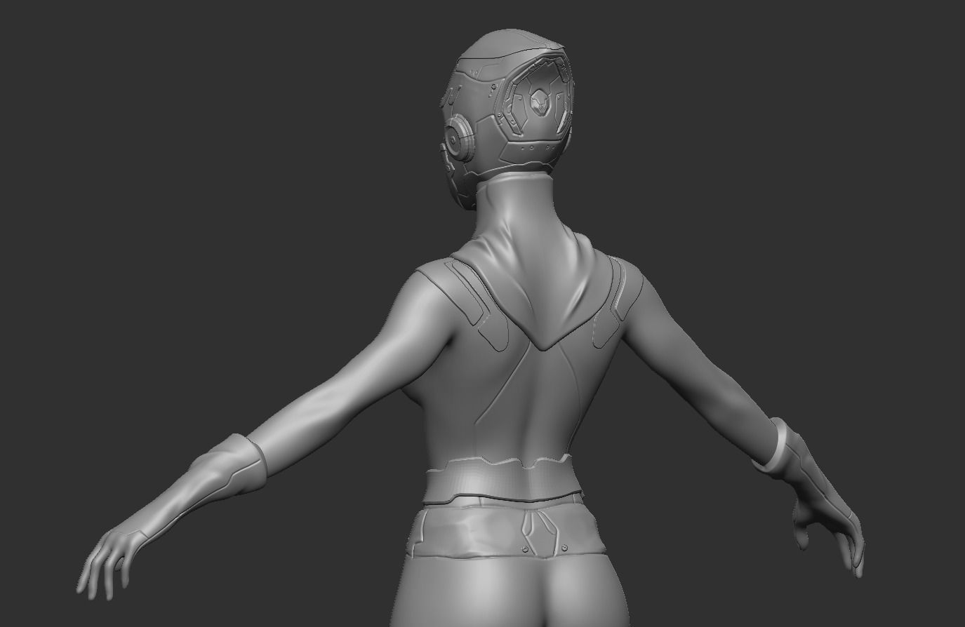 Sci-fi Thief - The Future Thief - FemaleVer Low-poly 3D model_15