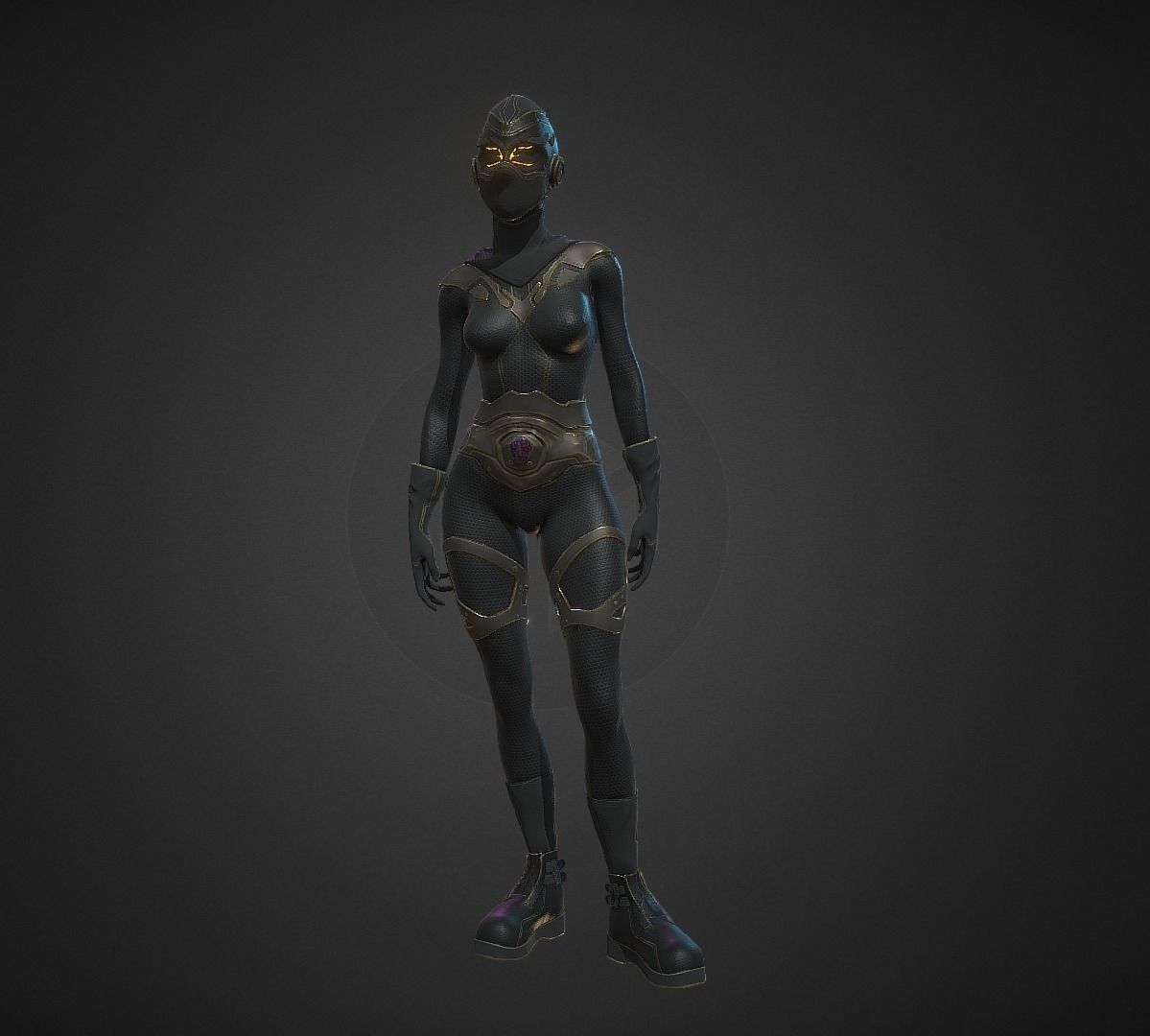 Sci-fi Thief - The Future Thief - FemaleVer Low-poly 3D model_6