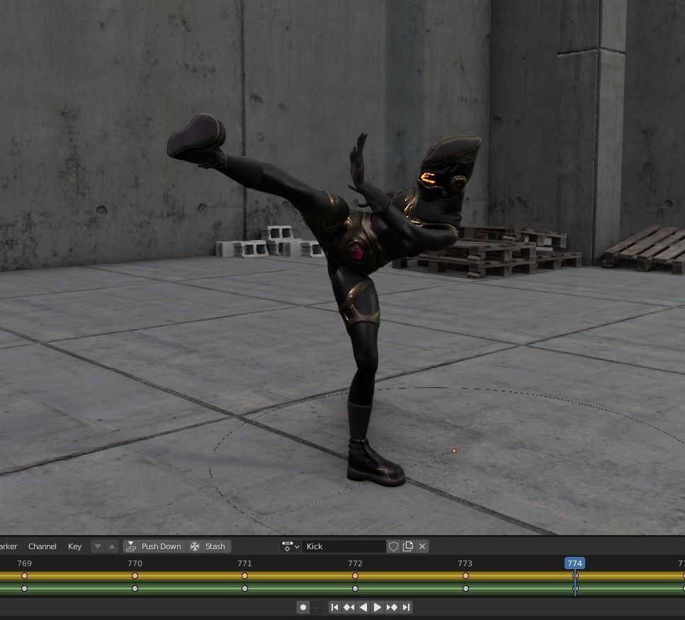 Sci-fi Thief - The Future Thief - FemaleVer Low-poly 3D model_25