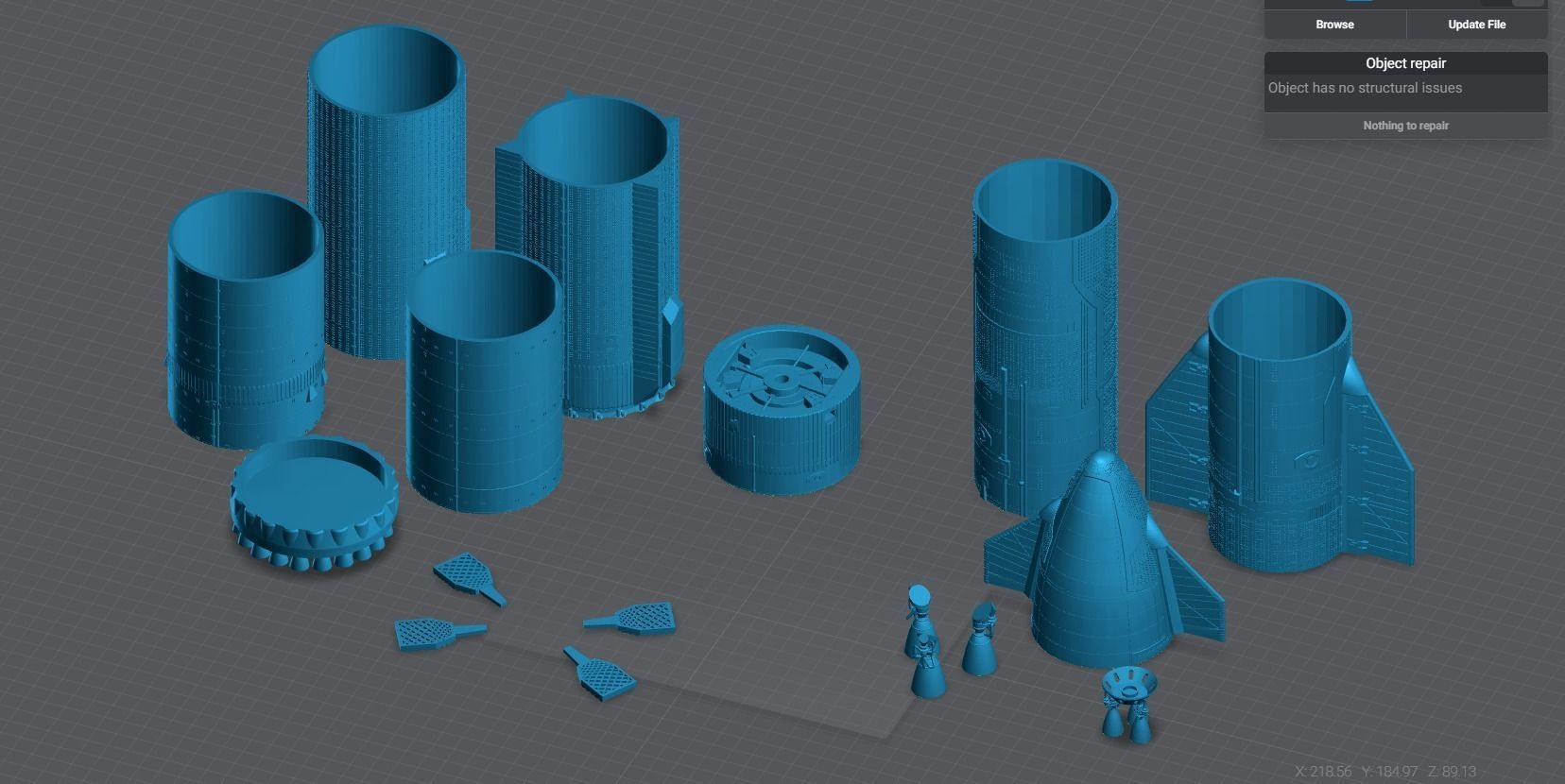 Starship and Superheavy Booster Scale model 3D print model_10