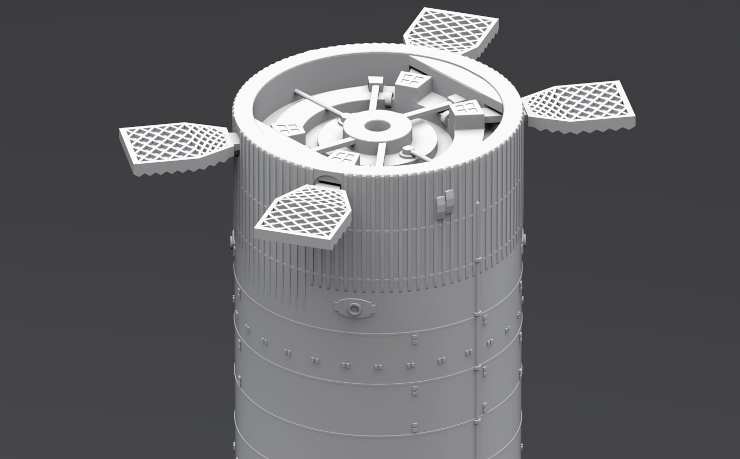 Starship and Superheavy Booster Scale model 3D print model_7