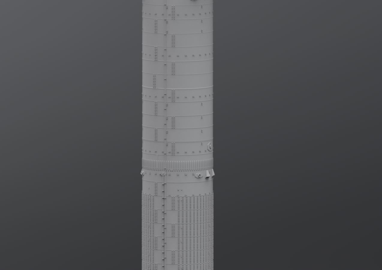 Starship and Superheavy Booster Scale model 3D print model_8