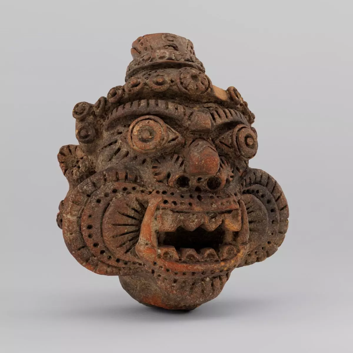 handmade clay sculpture of an ancient god - photoscan Low-poly 3D model_0