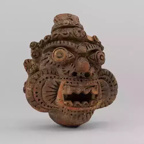 handmade clay sculpture of an ancient god - photoscan Low-poly 3D model