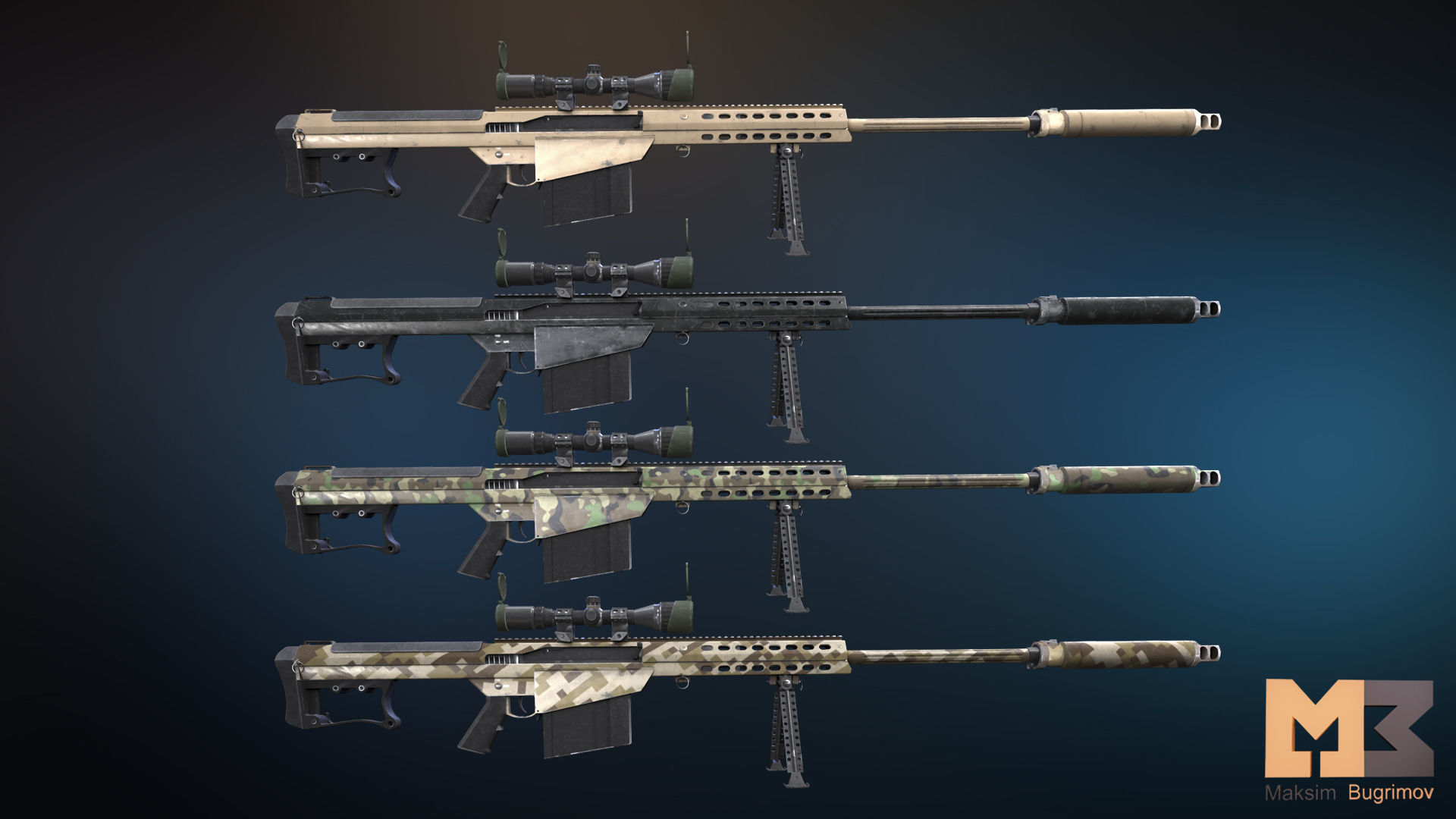 Female Soldier 04 DESERT SNAKE Low-poly 3D model_10