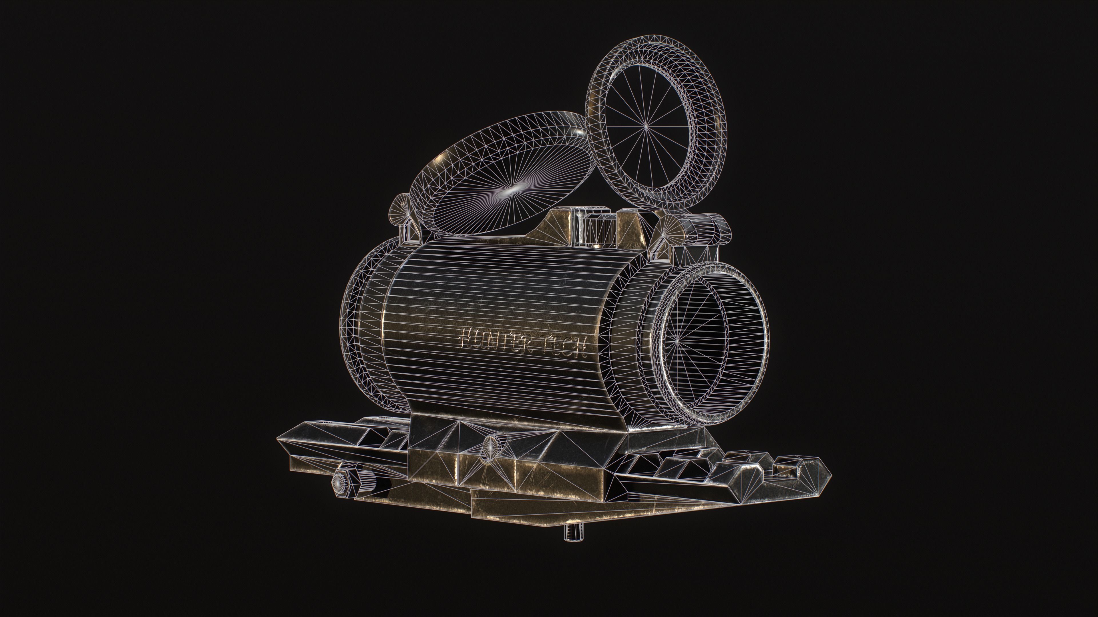 Micro Red Dot Scope Low-poly 3D model_13