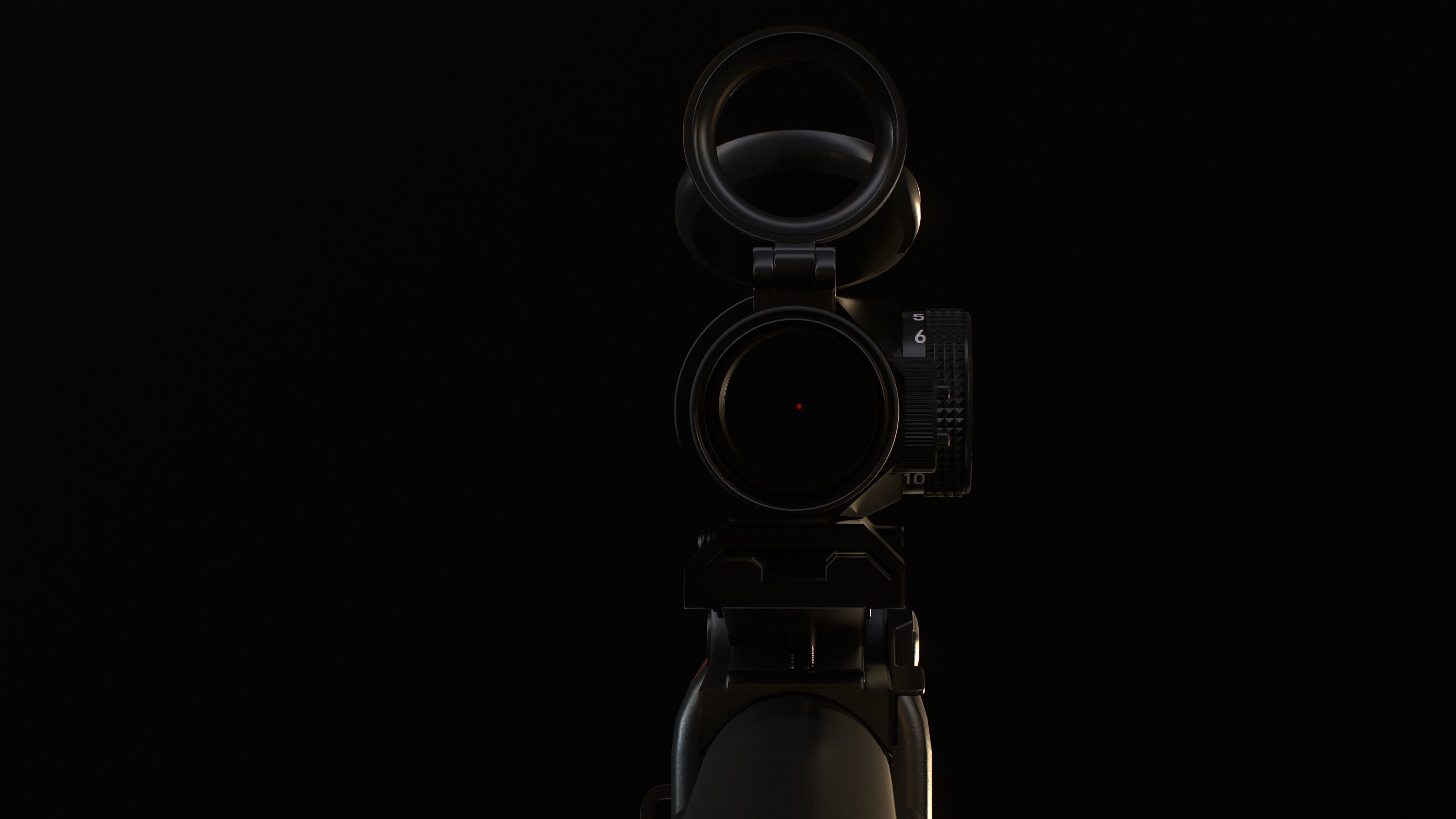 Micro Red Dot Scope Low-poly 3D model_6