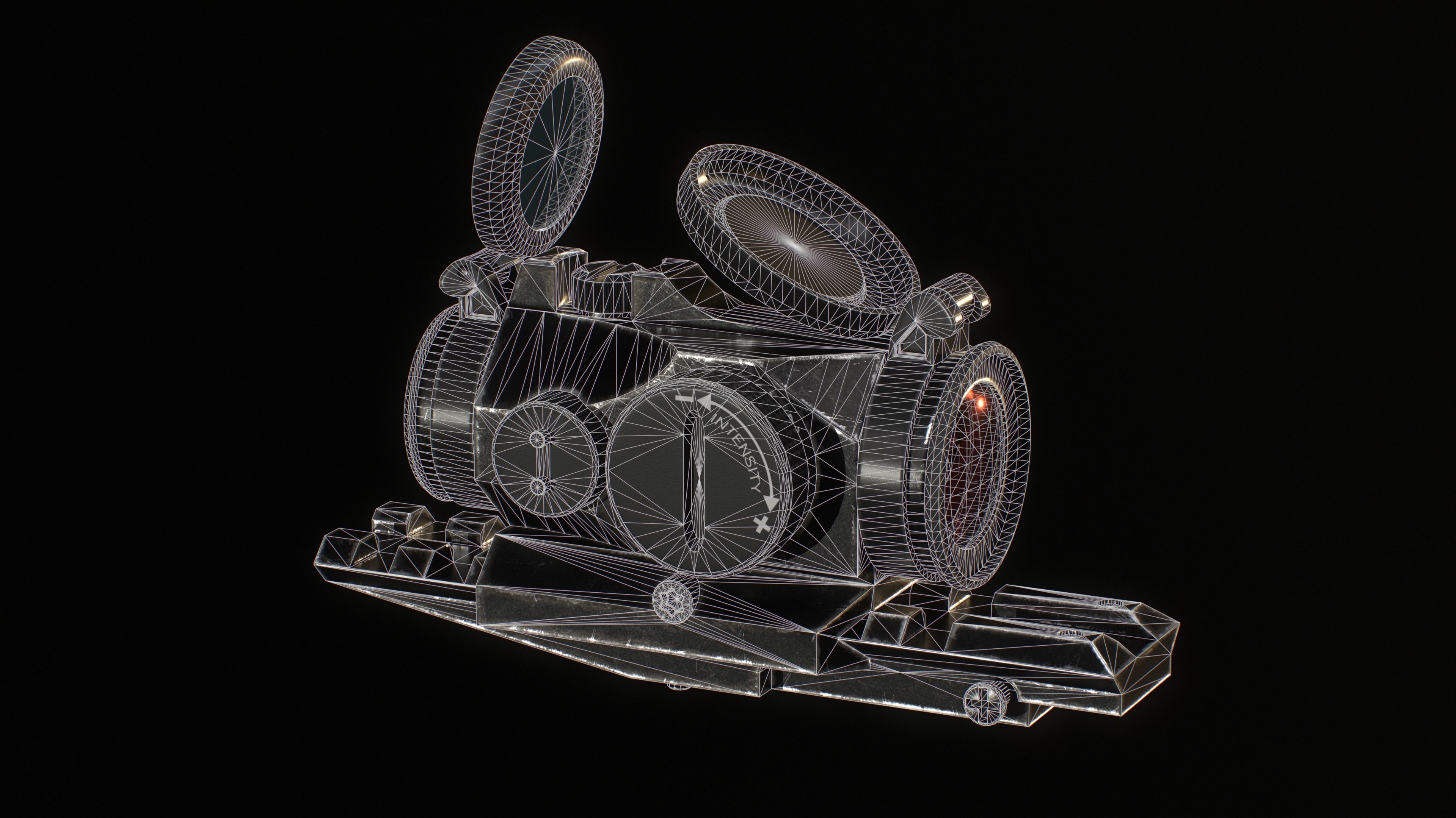 Micro Red Dot Scope Low-poly 3D model_12