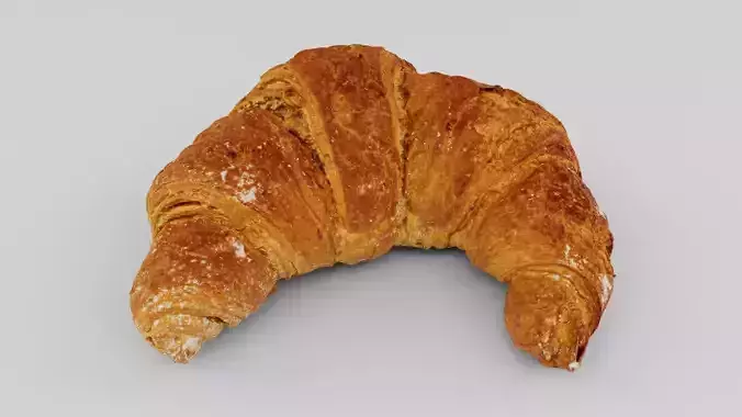 Delicious croissant - photoscan Low-poly 3D model