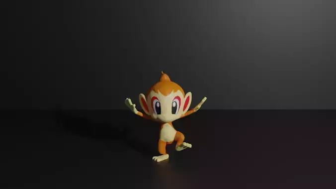 Chimchar pokemon 3D print model