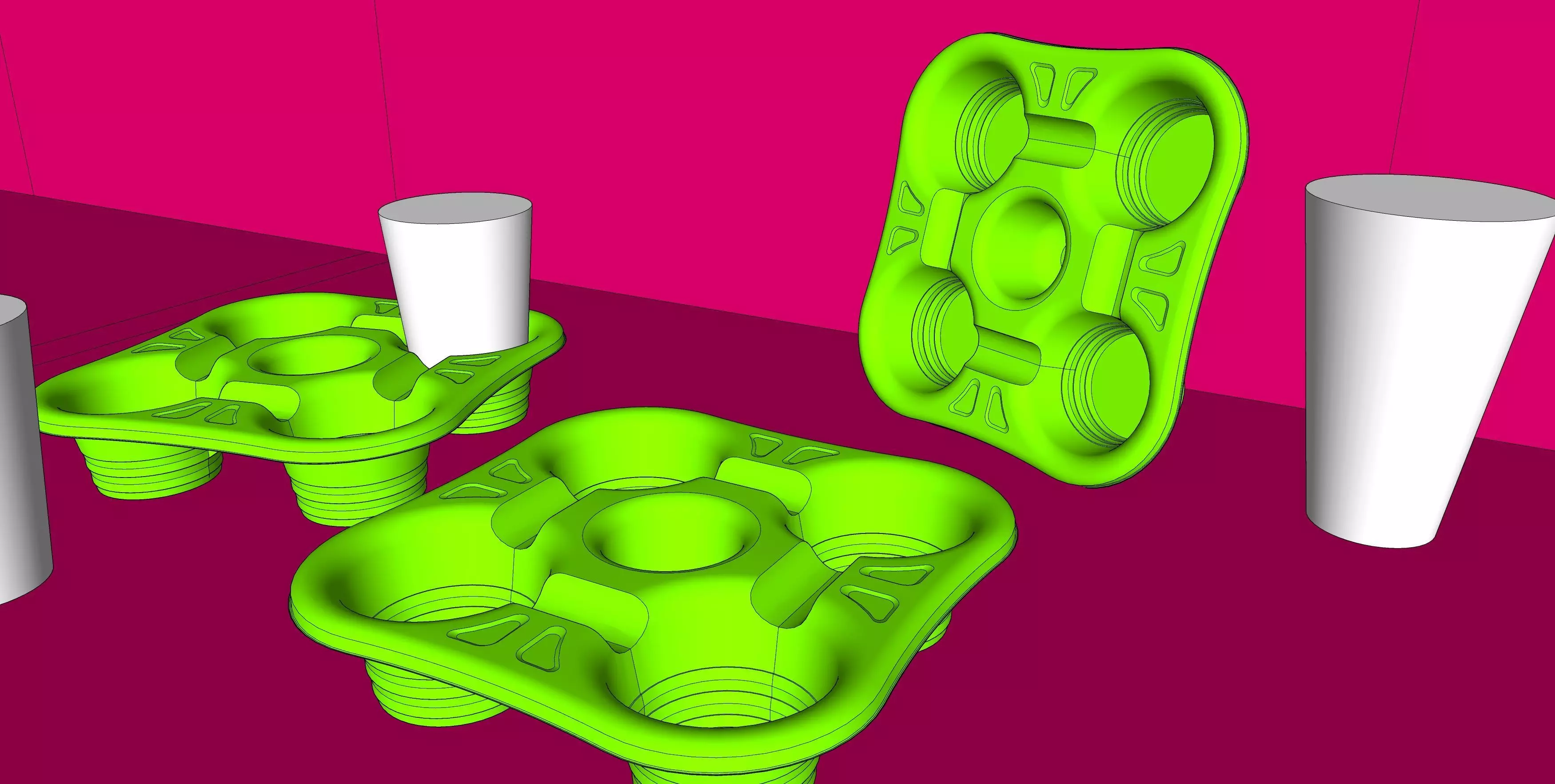 Drink Carrier 3D print model_0