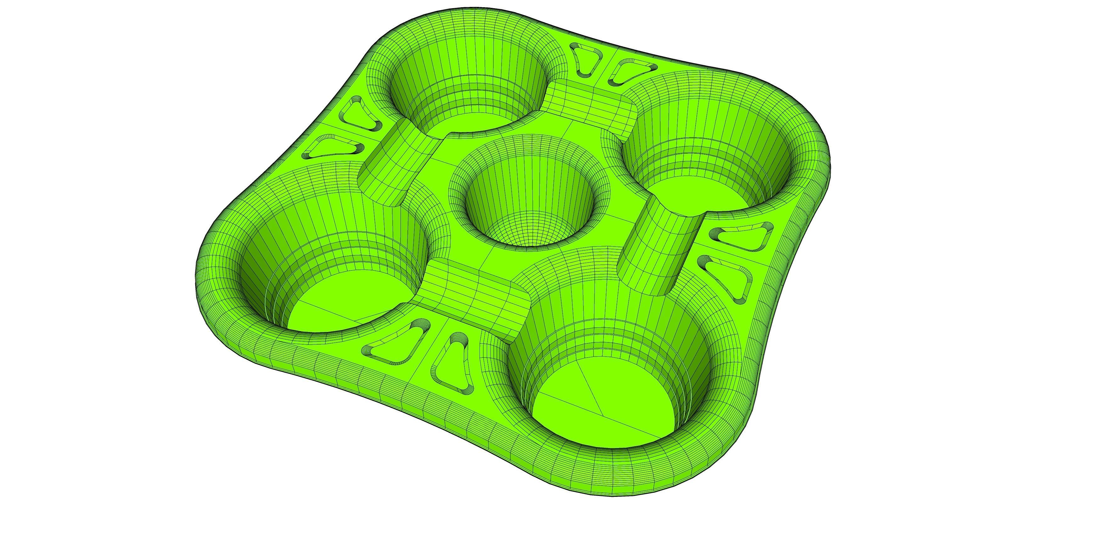 Drink Carrier 3D print model_4