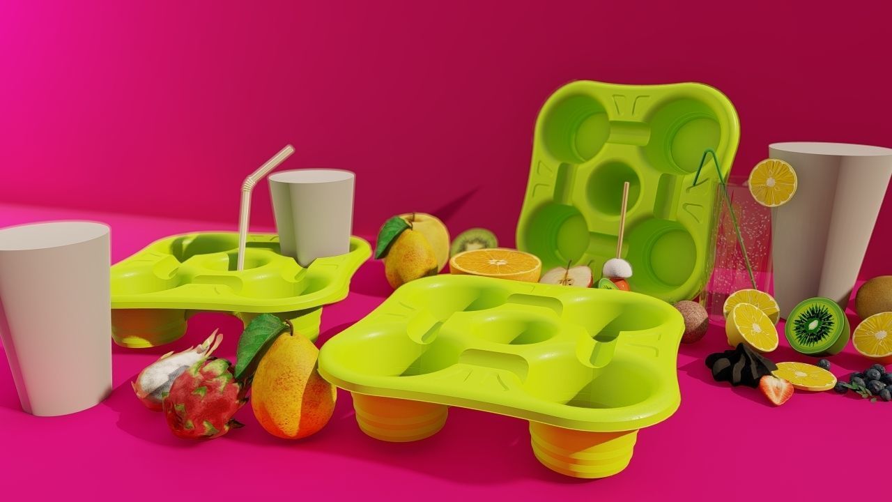 Drink Carrier 3D print model_1