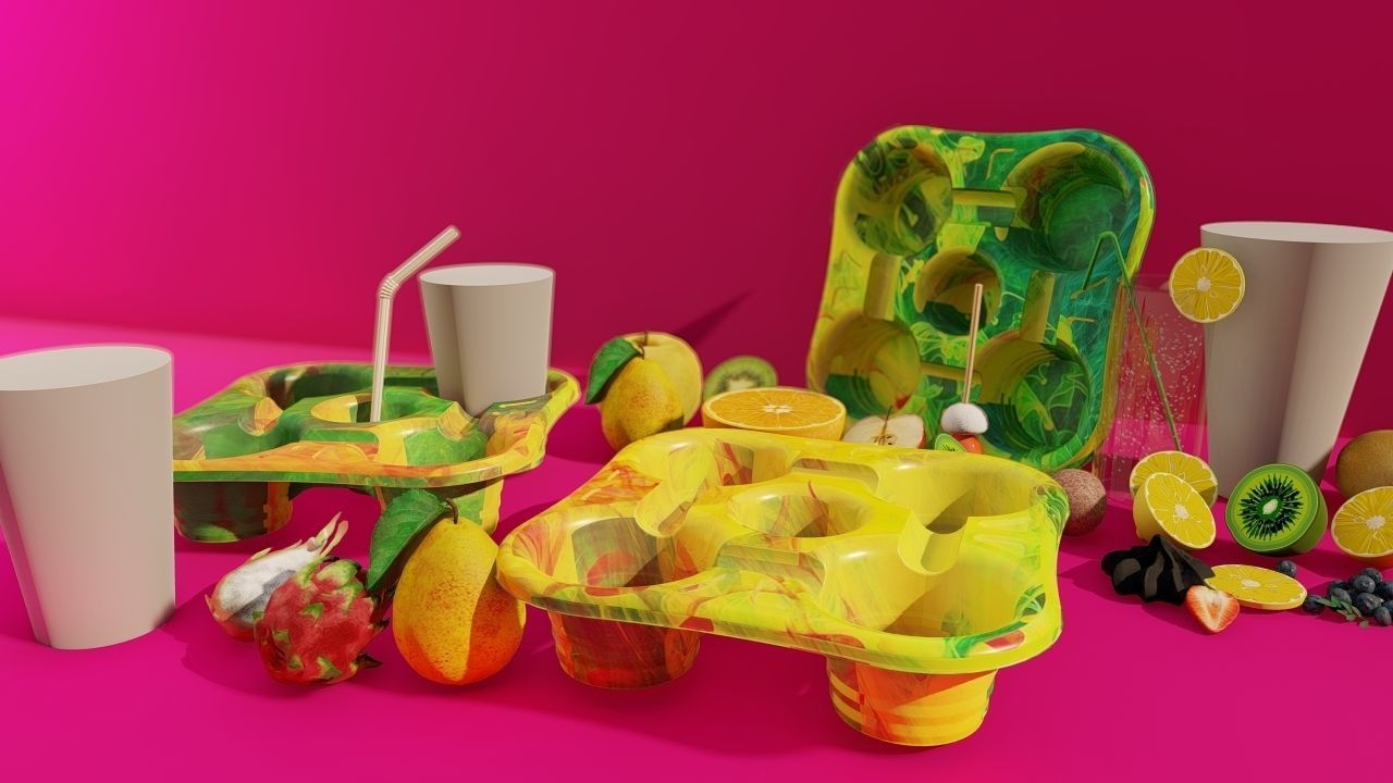 Drink Carrier 3D print model_2