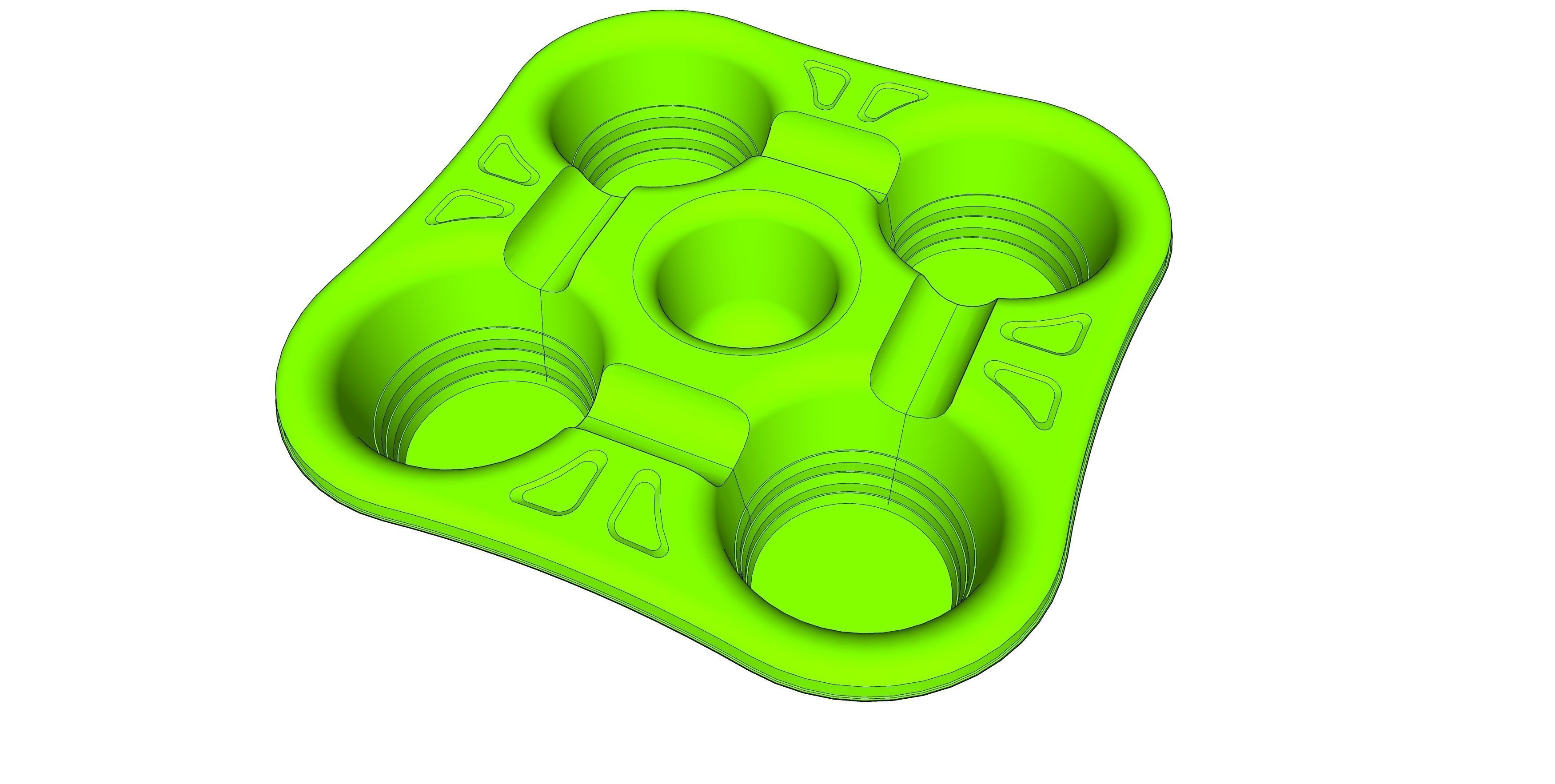 Drink Carrier 3D print model_3