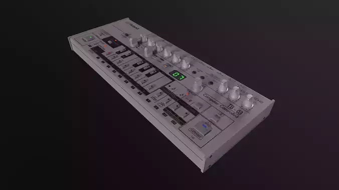Roland Synthesizer TB - 03 Game Ready Low Poly 