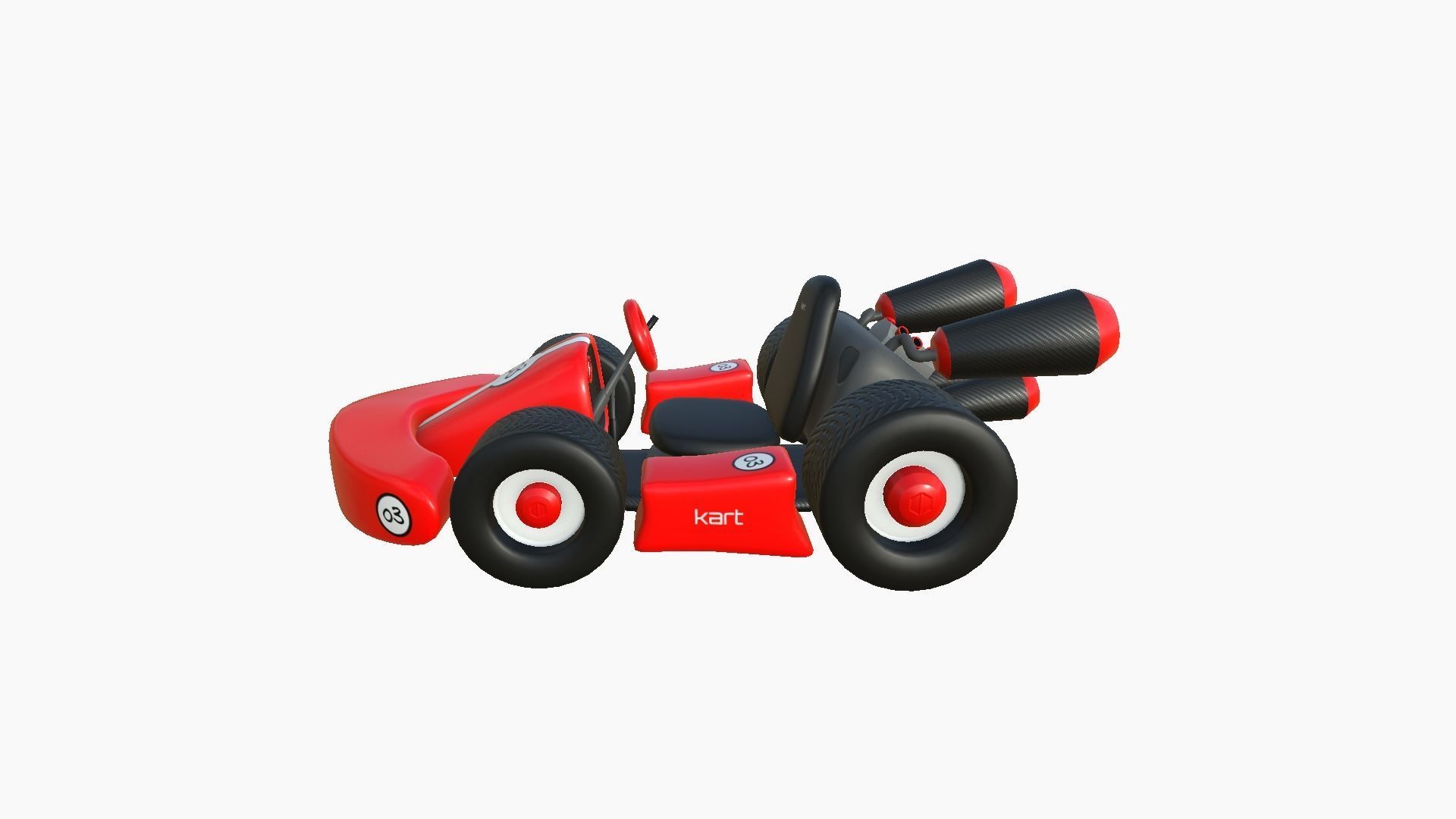 10 Cartoon Karts Red Collection - Vehicle Racing Design _28