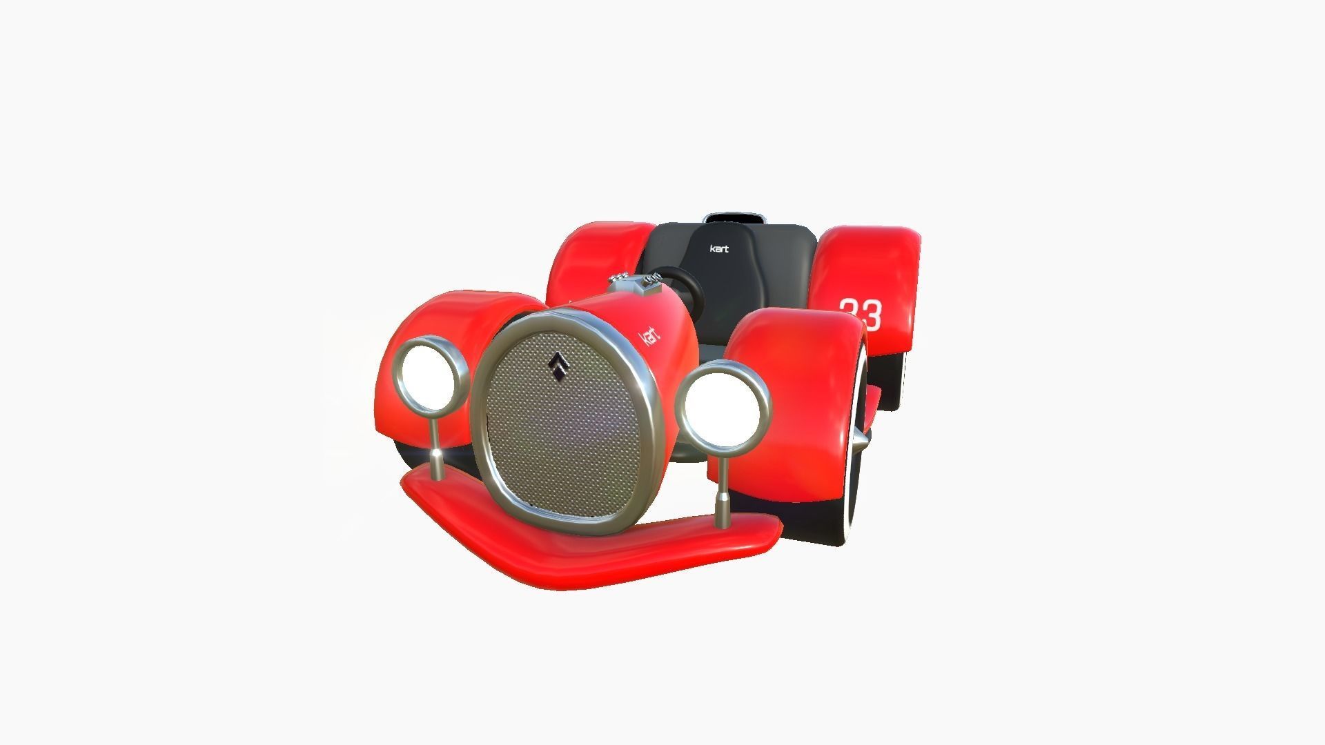 10 Cartoon Karts Red Collection - Vehicle Racing Design _46