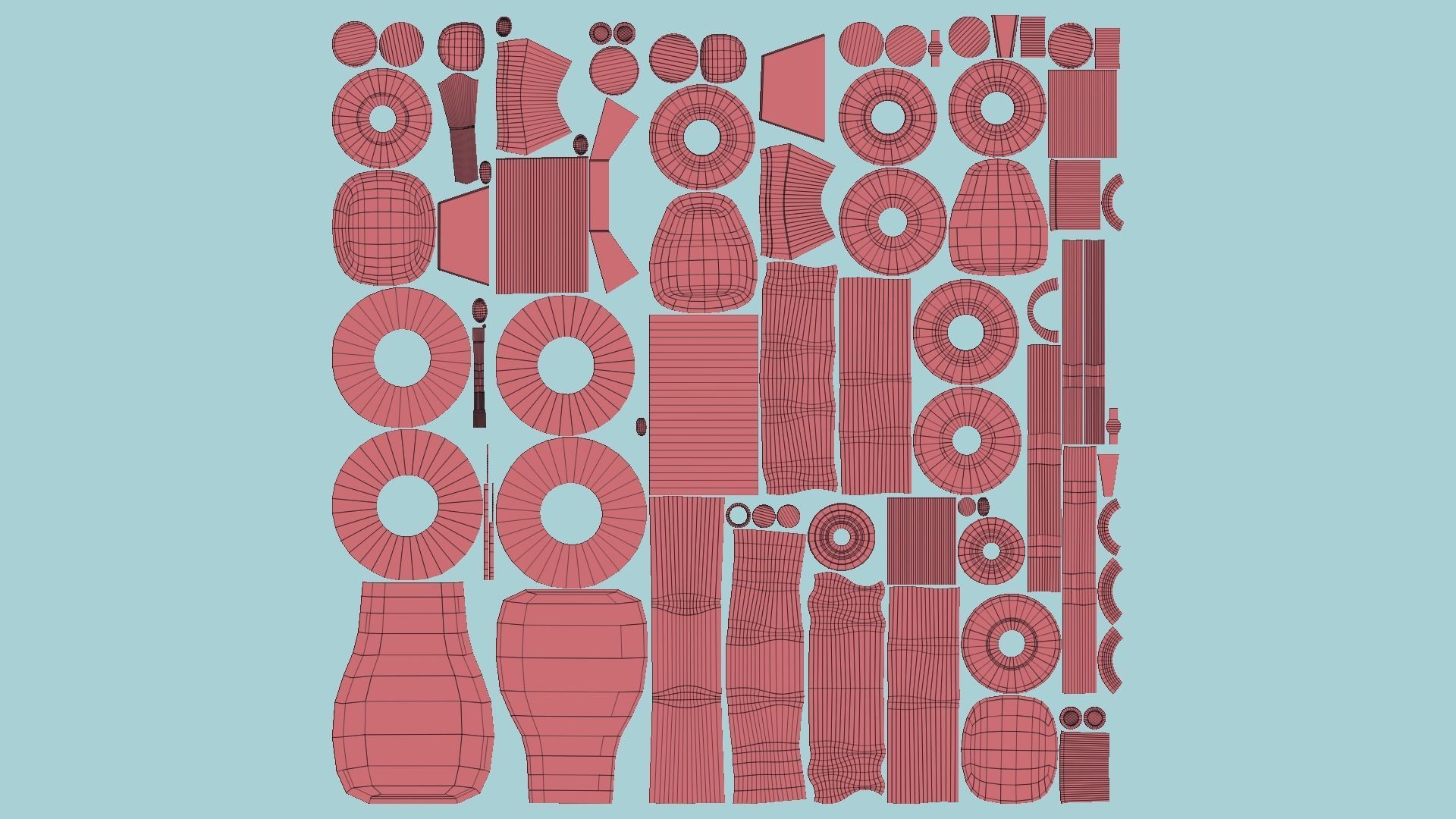 10 Cartoon Karts Red Collection - Vehicle Racing Design _74