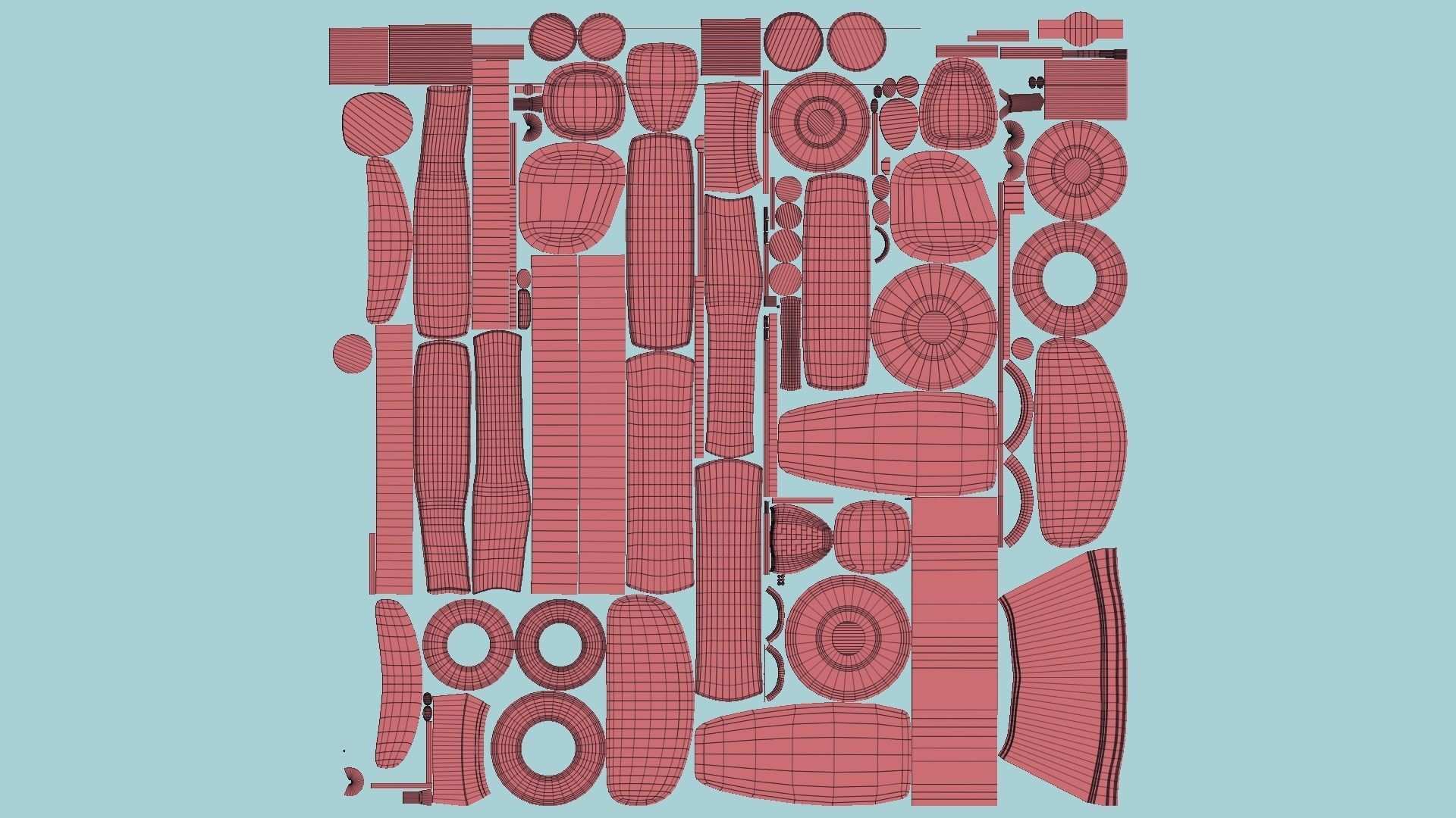 10 Cartoon Karts Red Collection - Vehicle Racing Design _51