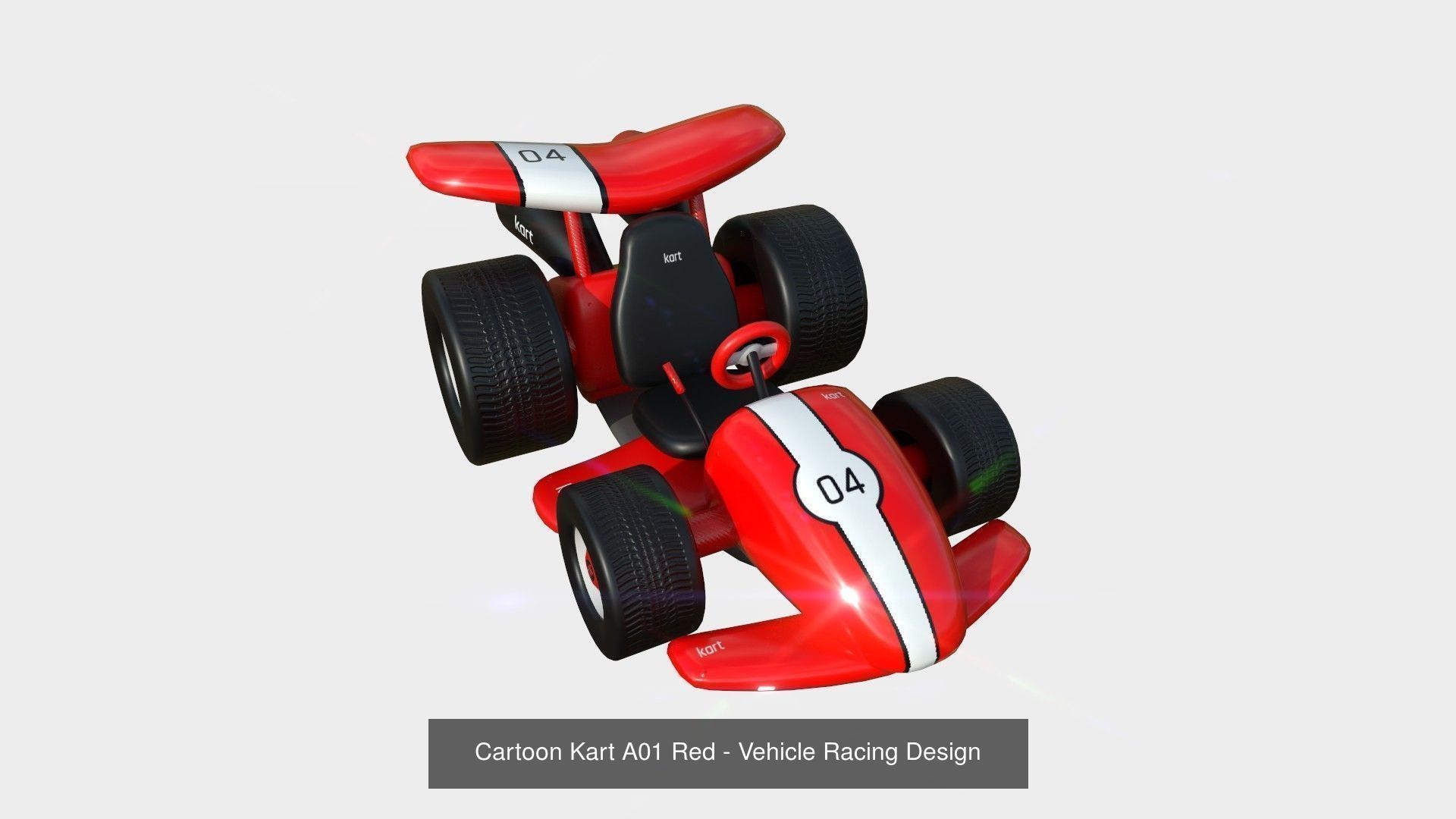 10 Cartoon Karts Red Collection - Vehicle Racing Design _1