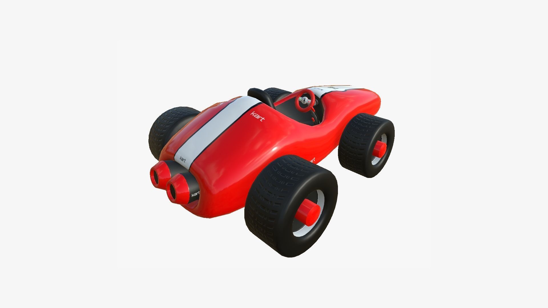 10 Cartoon Karts Red Collection - Vehicle Racing Design _54