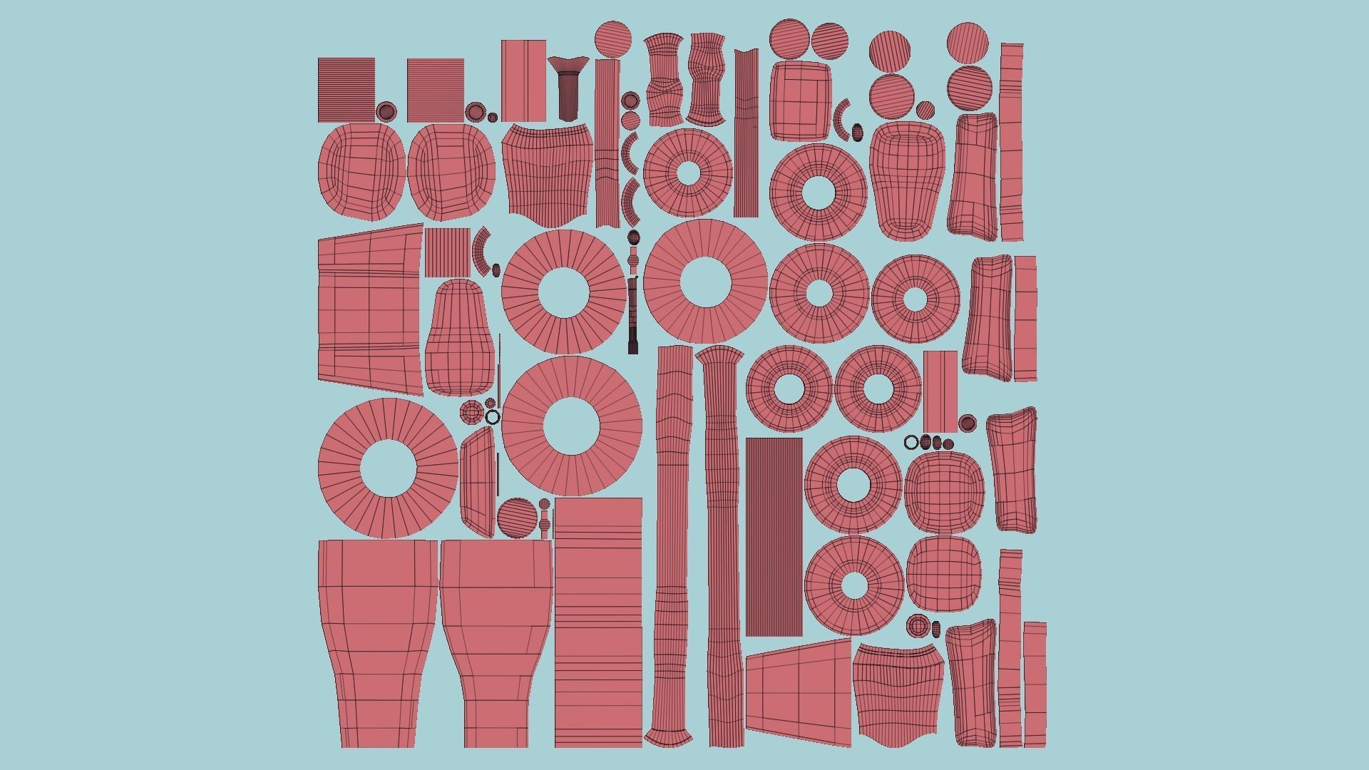 10 Cartoon Karts Red Collection - Vehicle Racing Design _82